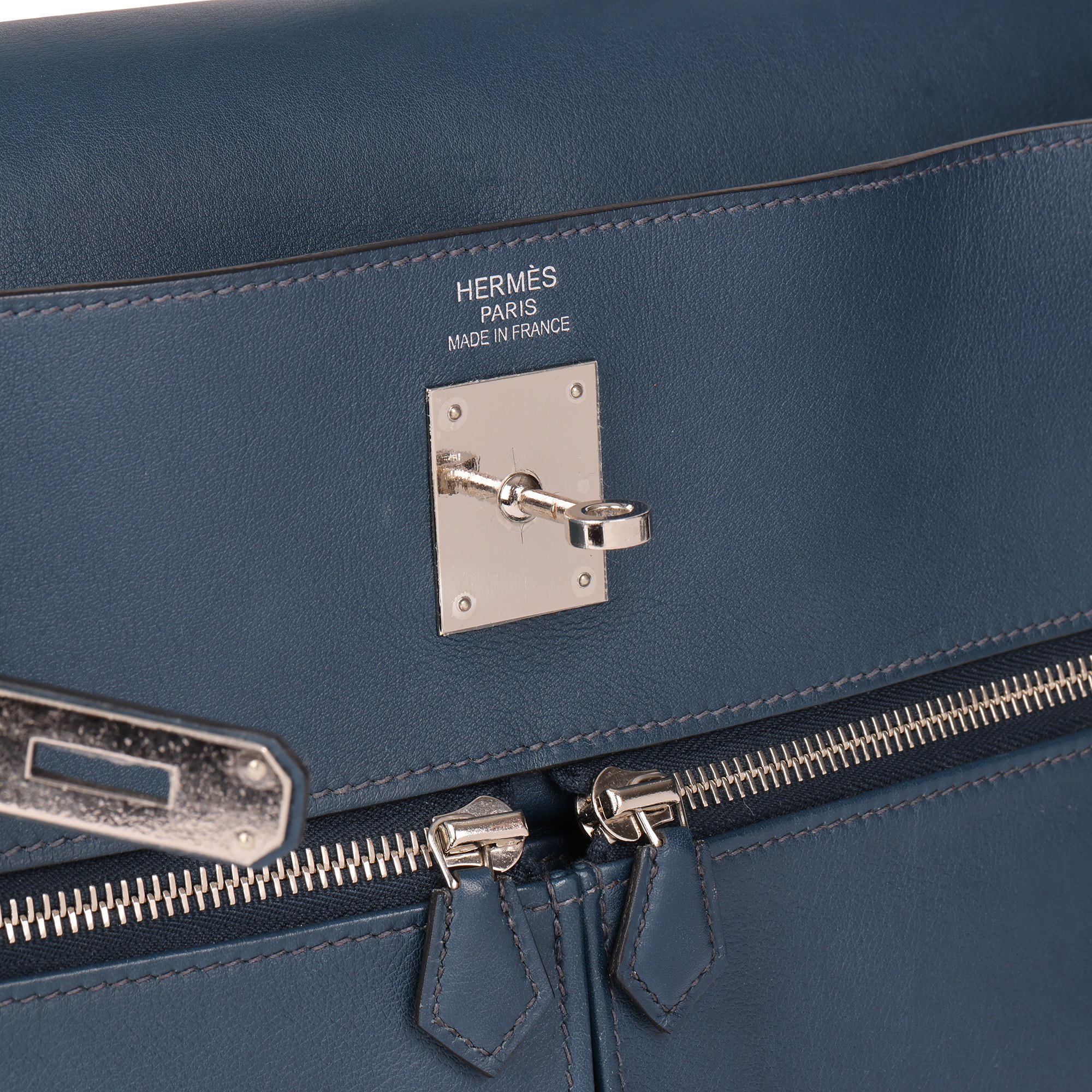 Hermès Bleu de Prusse Swift Leather Lakis Kelly 35cm