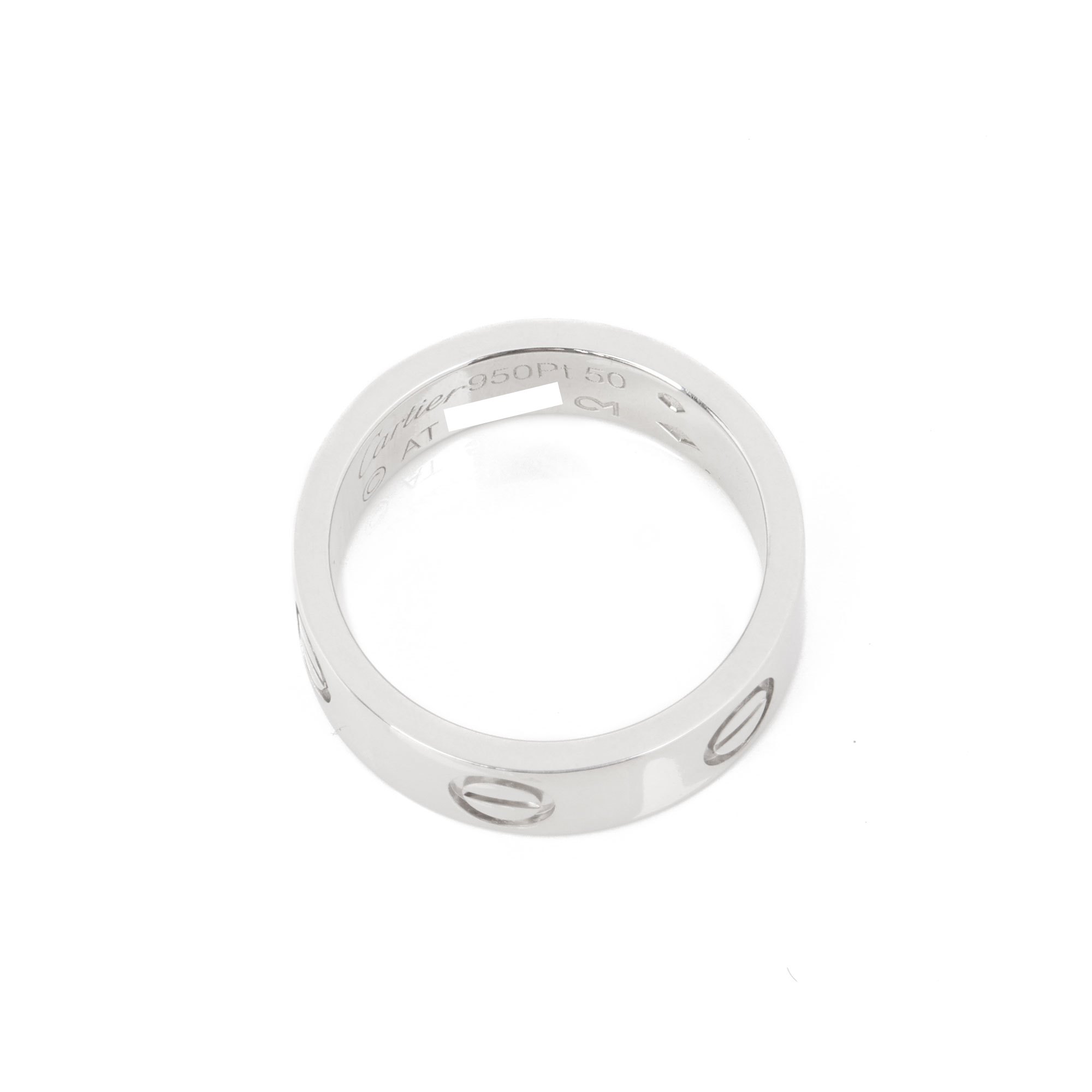 Cartier Love Platinum Band Ring