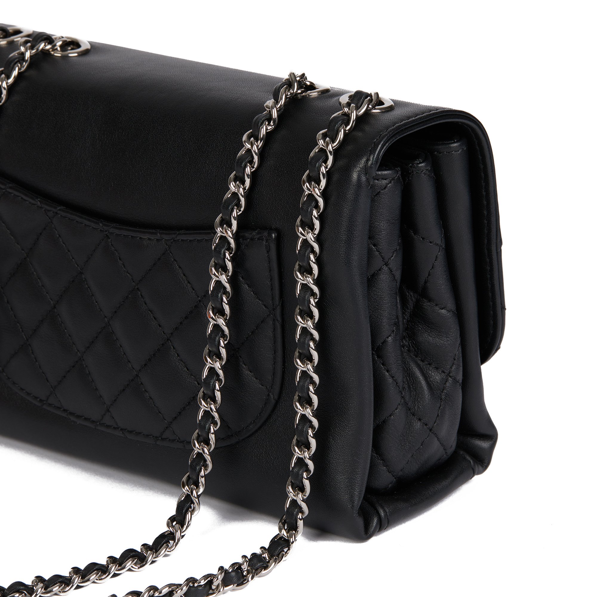 Chanel Black Quilted Lambskin Reverso Mini Tramezzo Flap Bag
