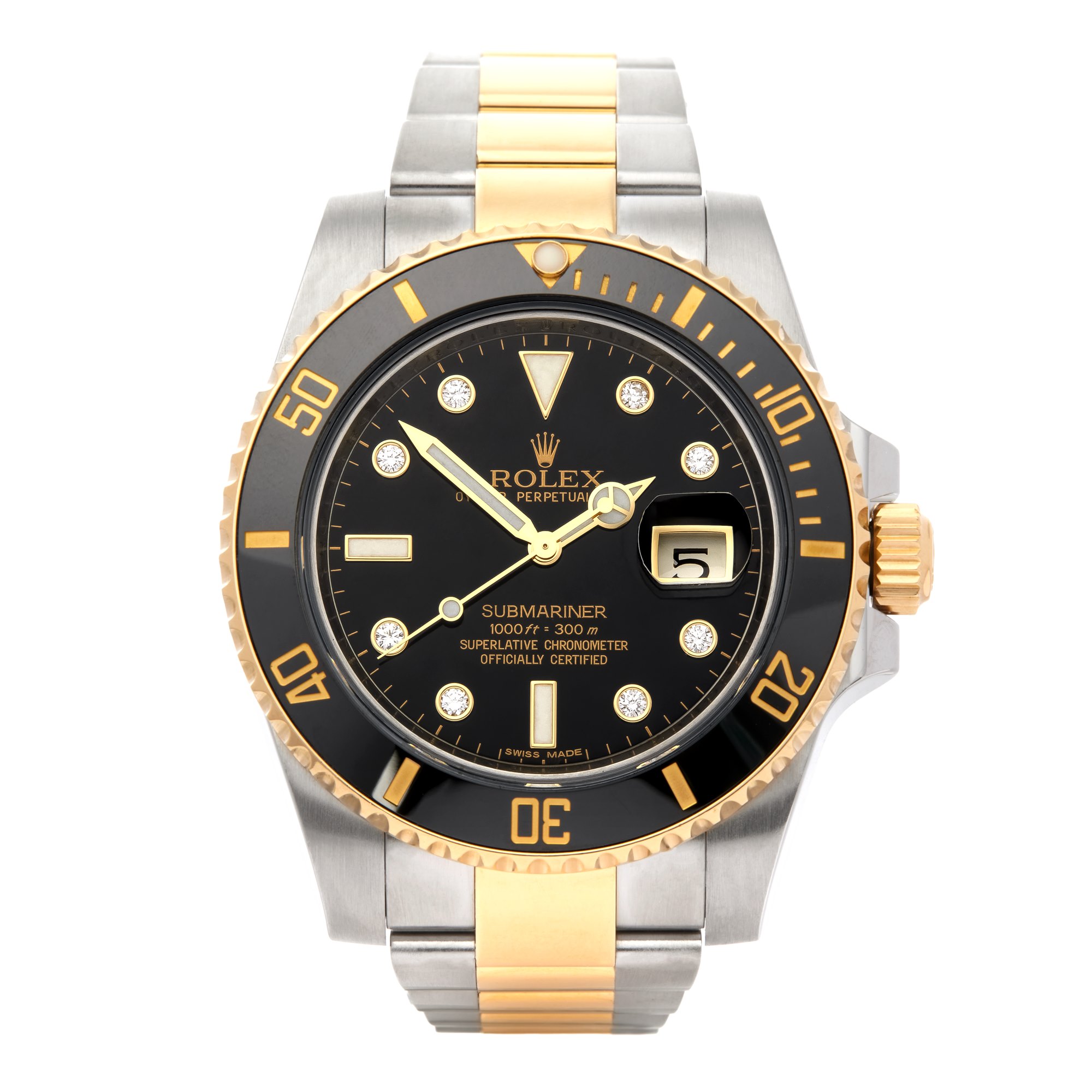Rolex Submariner Date Diamond Dot Yellow Gold & Stainless Steel 116613LN