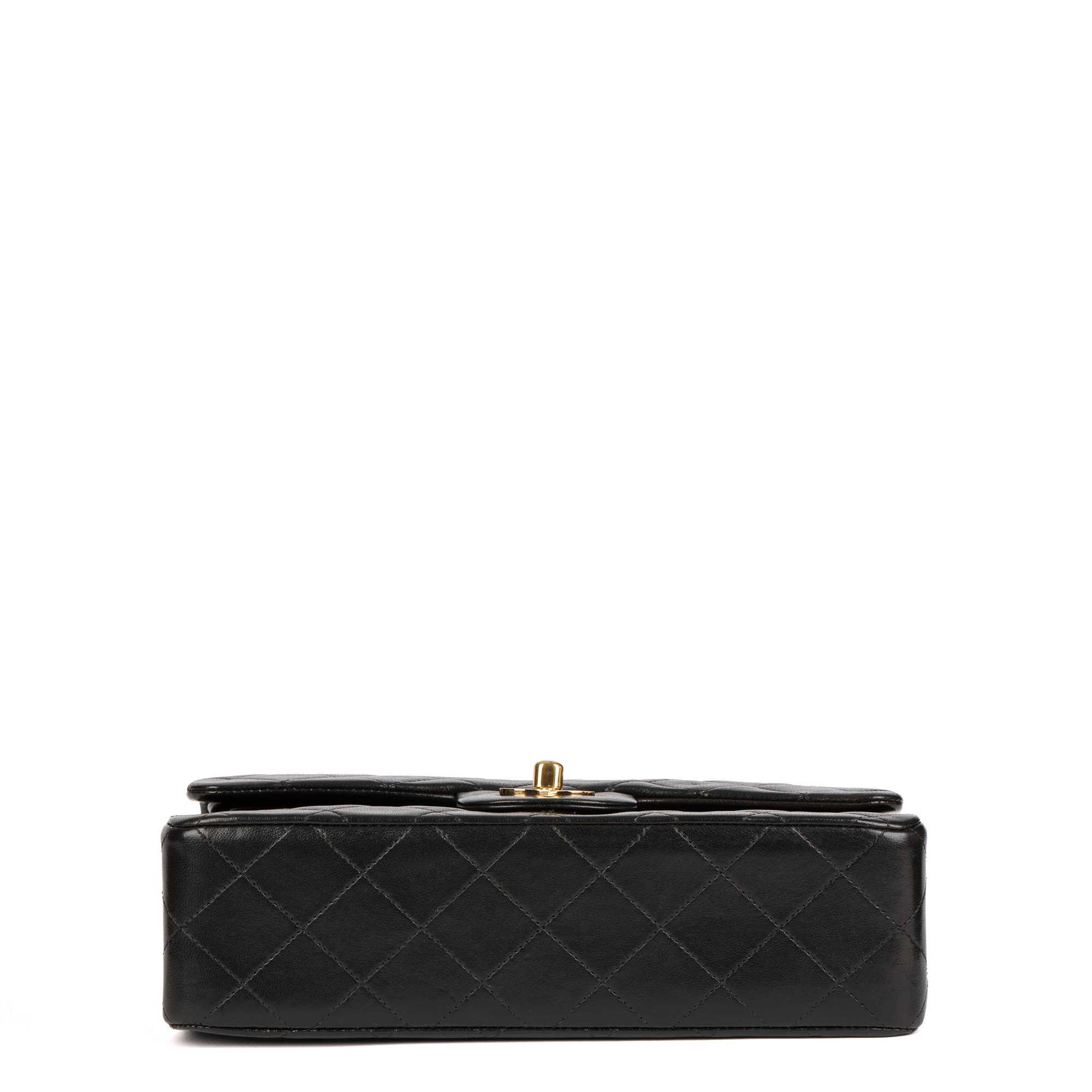 Chanel Black Quilted Lambskin Vintage Small Classic Double Flap Bag