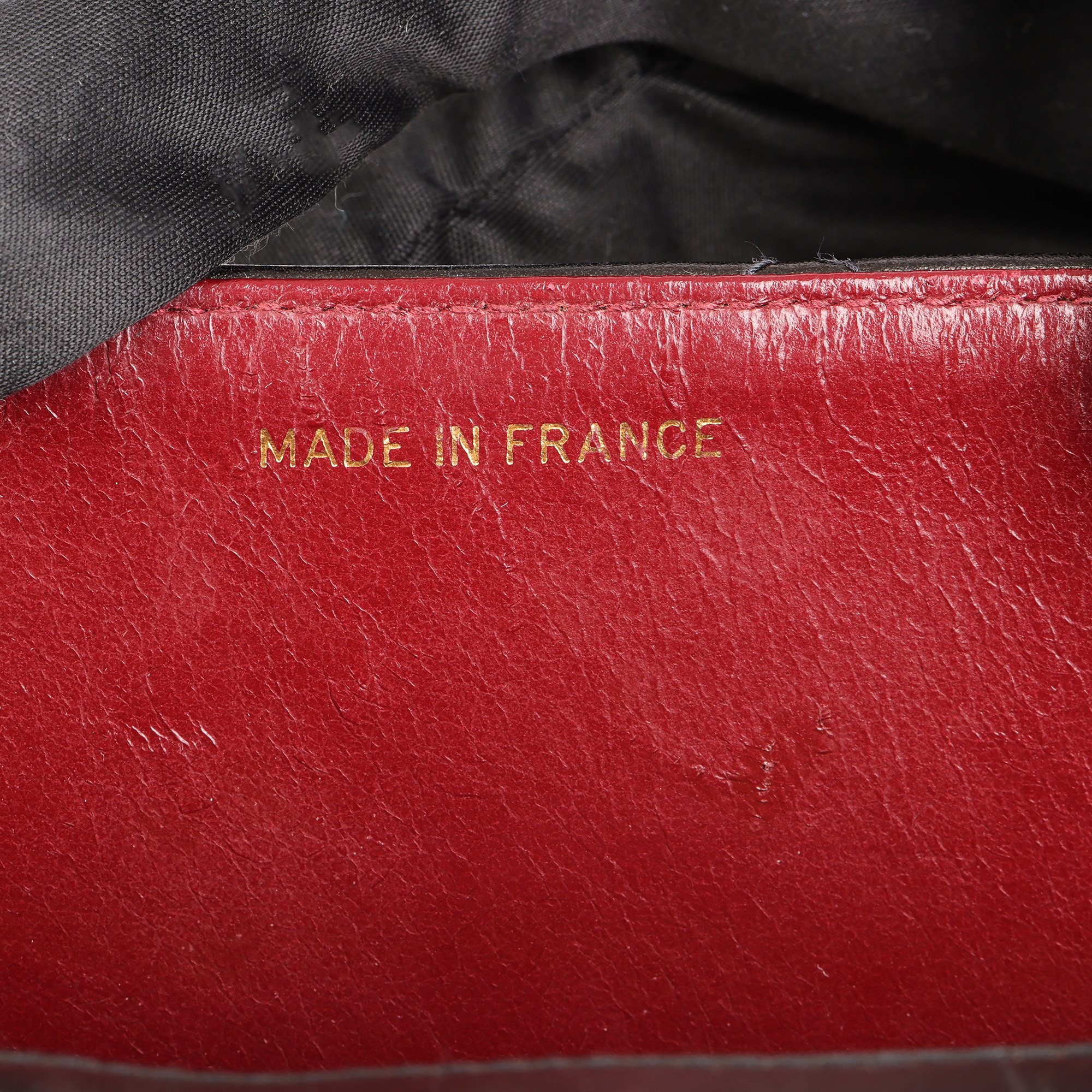 Chanel Black Quilted Lambskin Vintage Medium Leather Logo Flap Bag