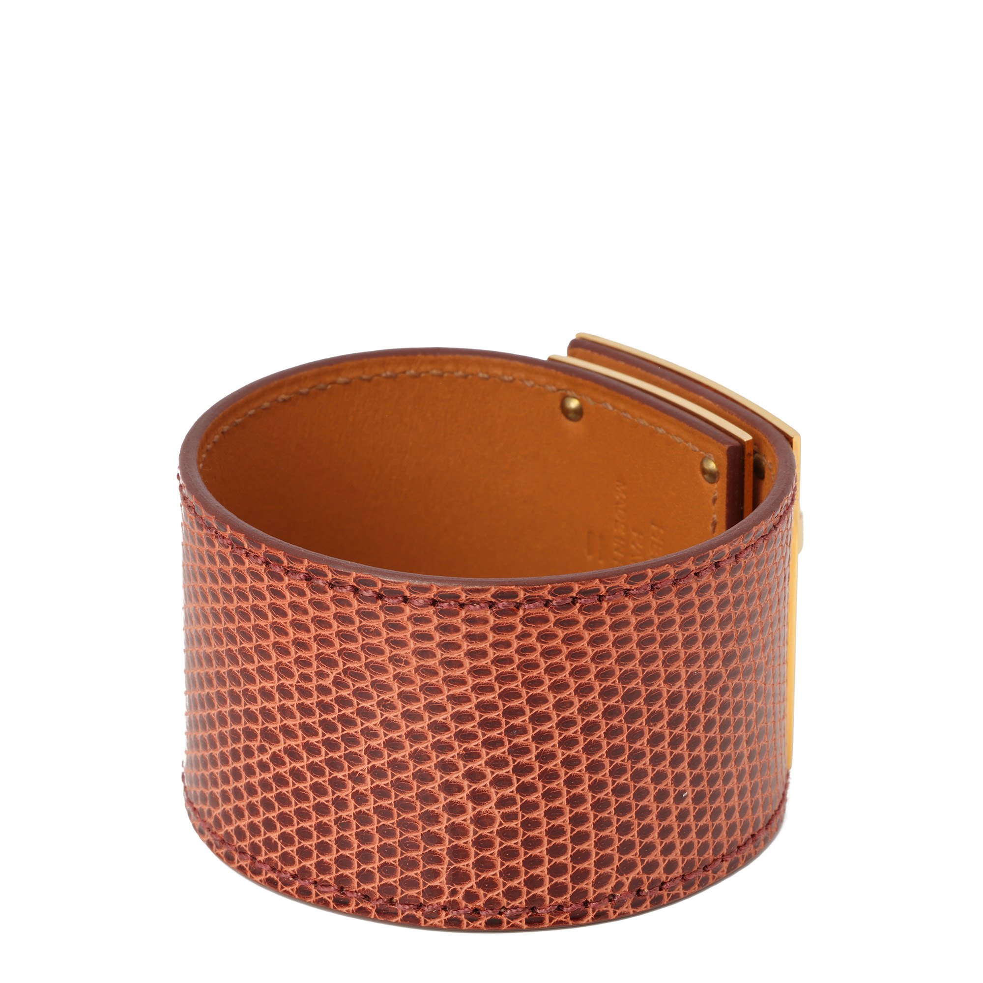 Hermès Étrusque Lizard Leather Kelly Dog Bracelet T2