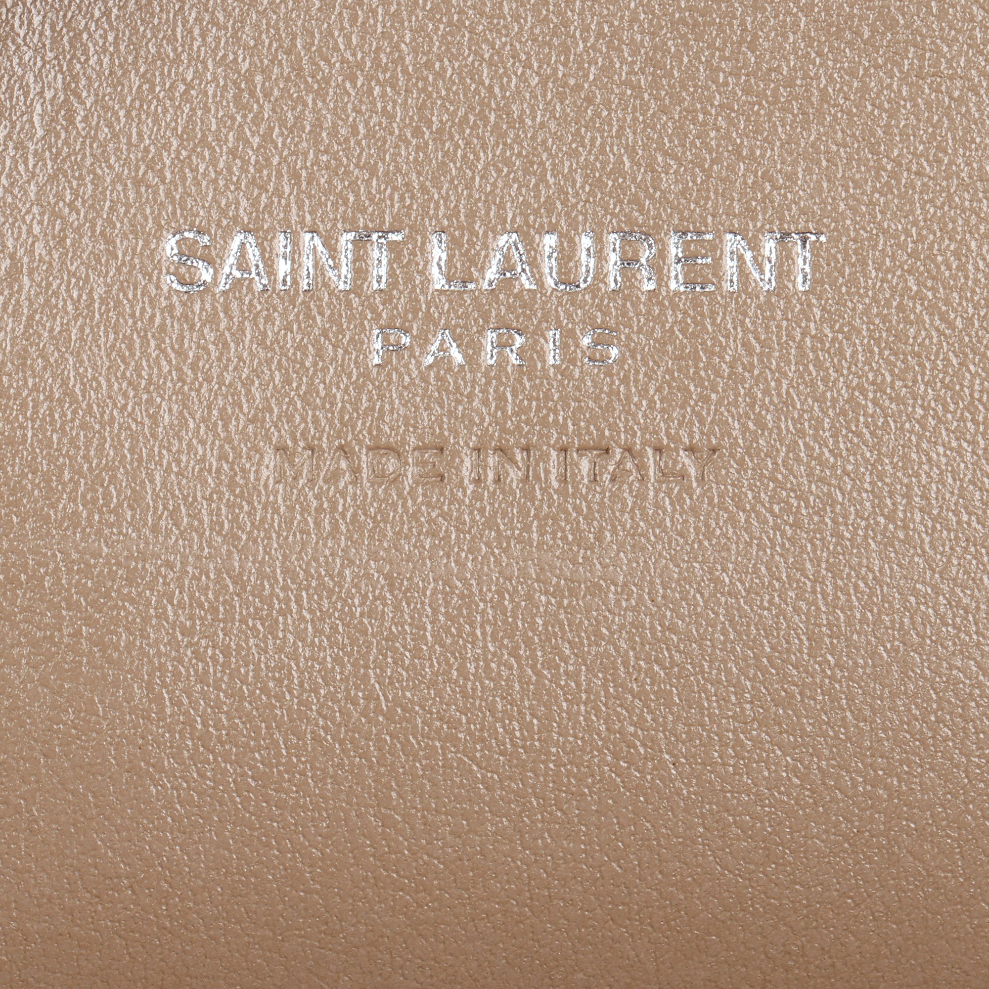 Saint Laurent Taupe Grained Calfskin Leather Baby Sac de Jour