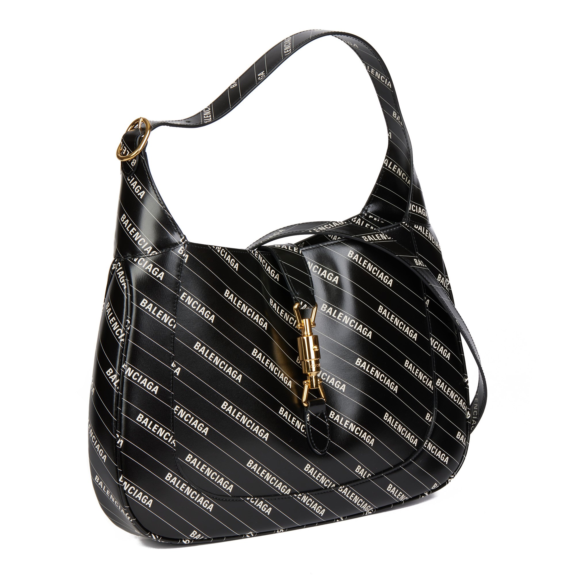 Gucci x Balenciaga Black Calfskin Leather The Hacker Project Small 1961 Jackie