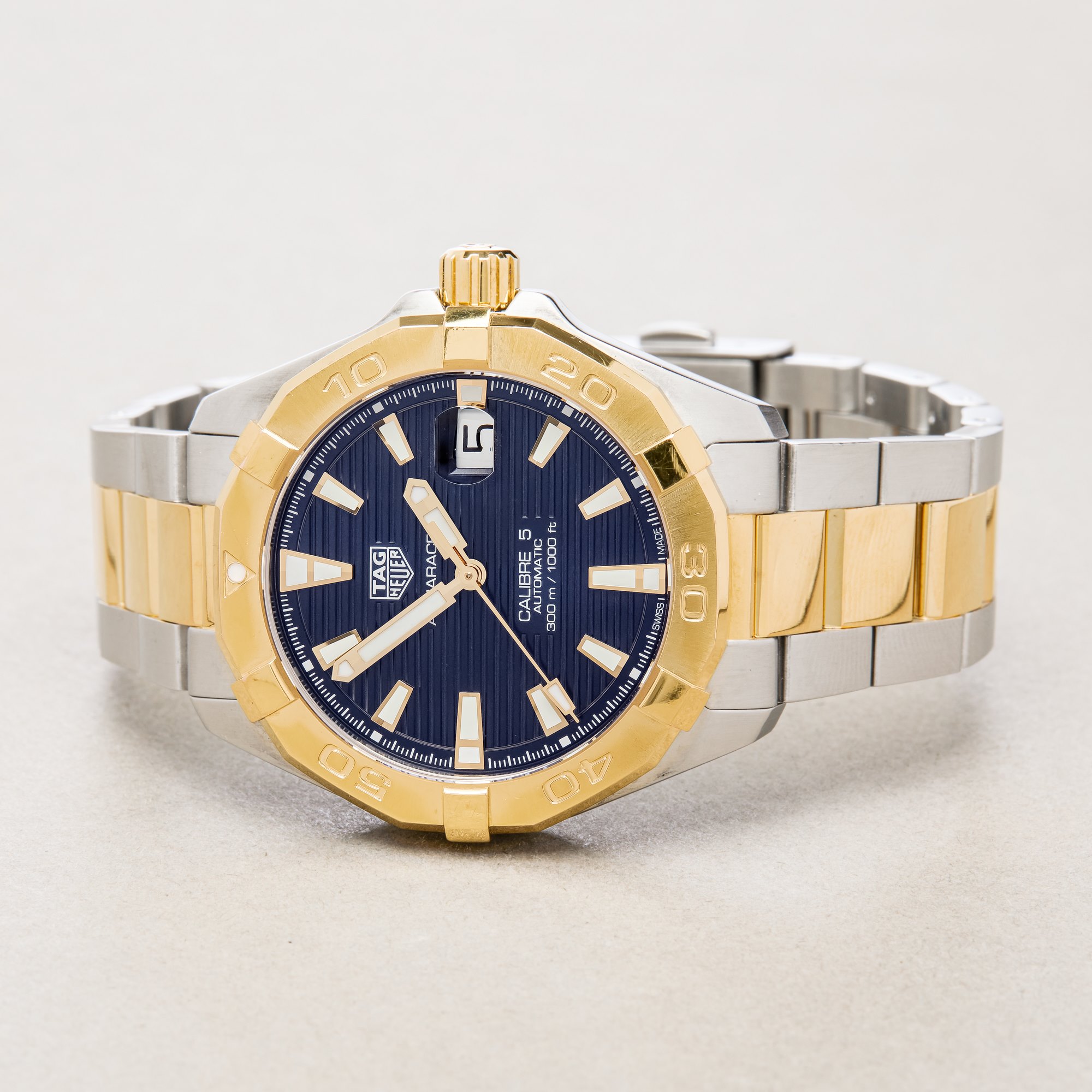 Tag Heuer Aquaracer Calibre 5 Plated Yellow Gold & Stainless Steel WBD2120