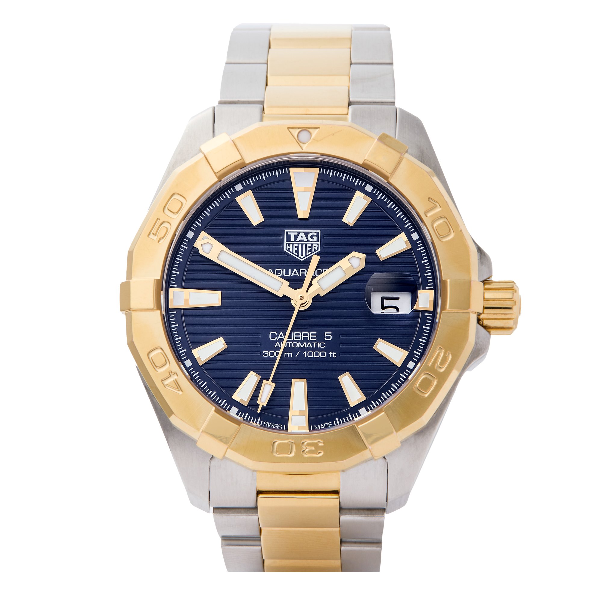 Tag Heuer Aquaracer Calibre 5 Plated Yellow Gold & Stainless Steel WBD2120
