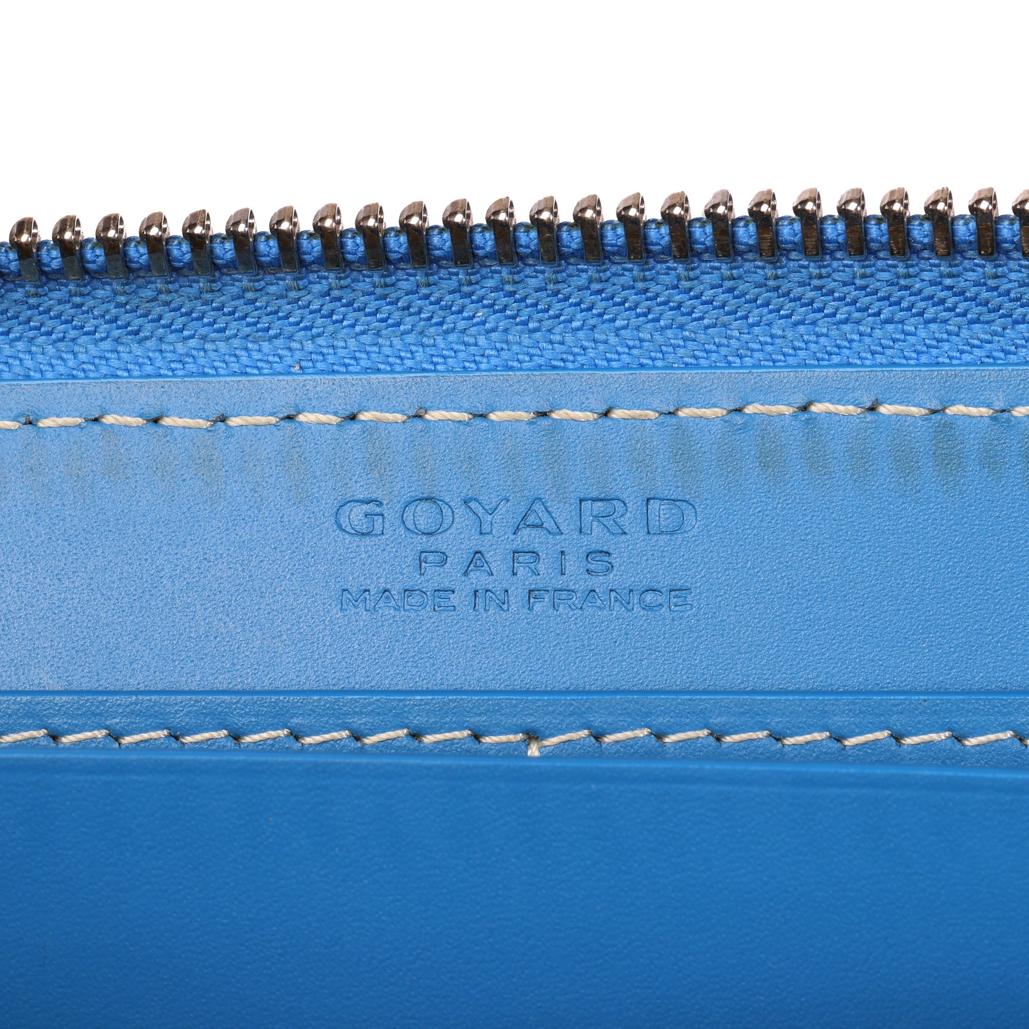 Goyard Sky Blue Coated Canvas Matignon Zip Wallet