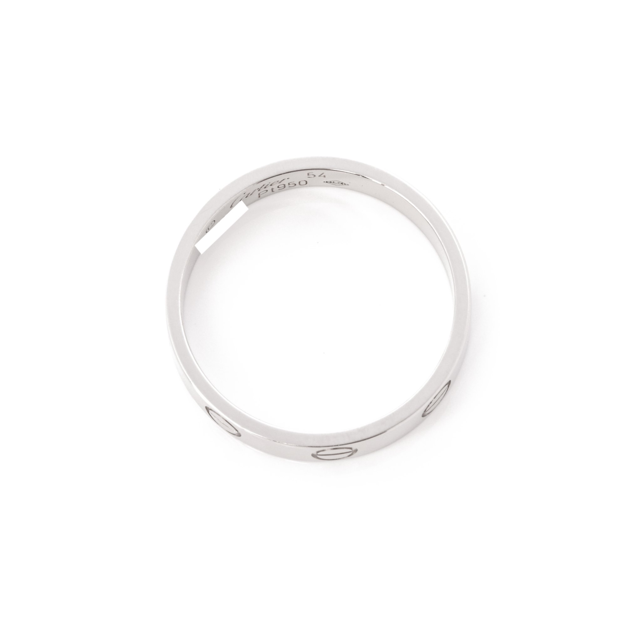 Cartier Love Platinum Wedding Band Ring