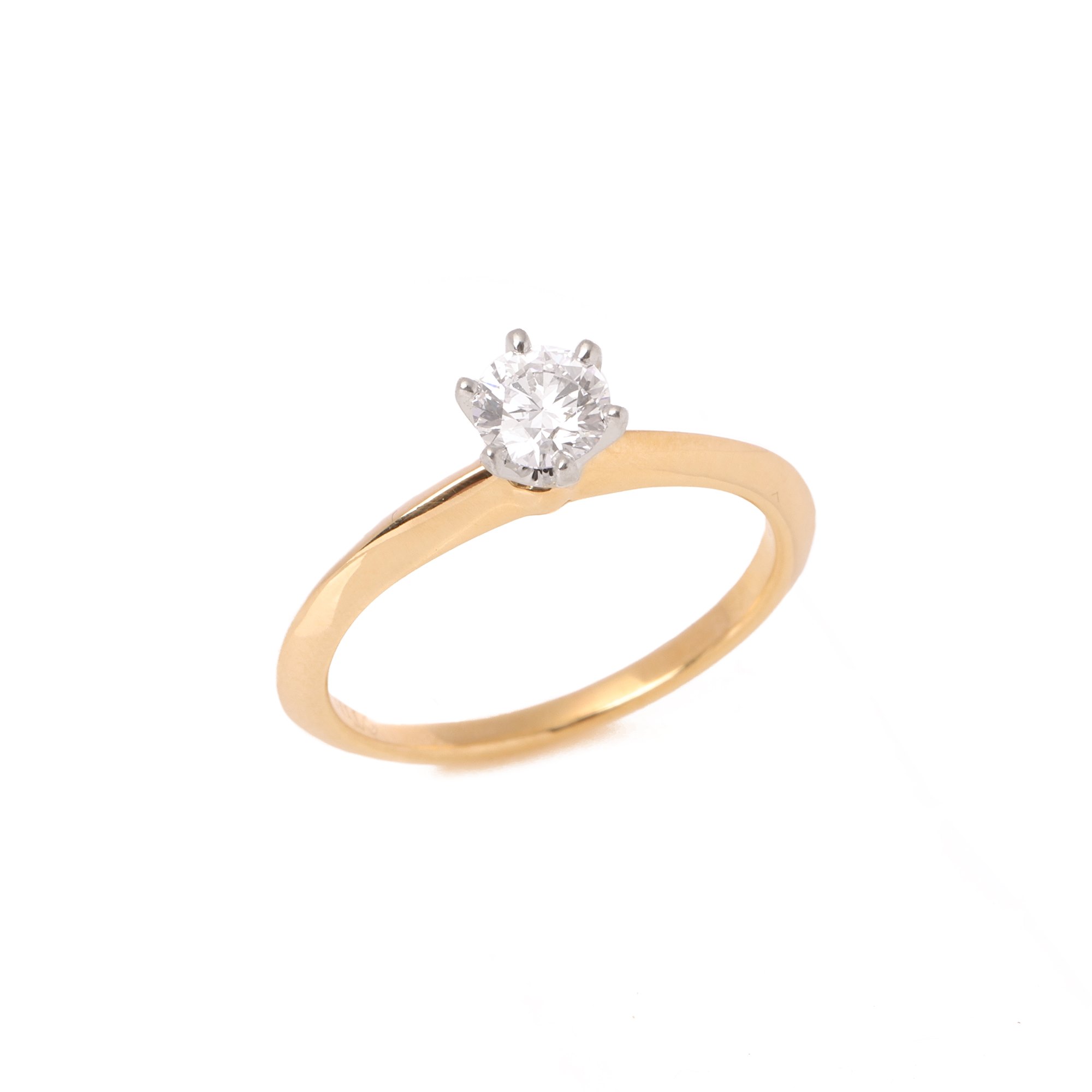 Tiffany & Co. Brilliant Cut 0.32ct Diamond Solitaire Ring