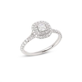 Tiffany & Co. Soleste cushion cut 0.18ct diamond ring
