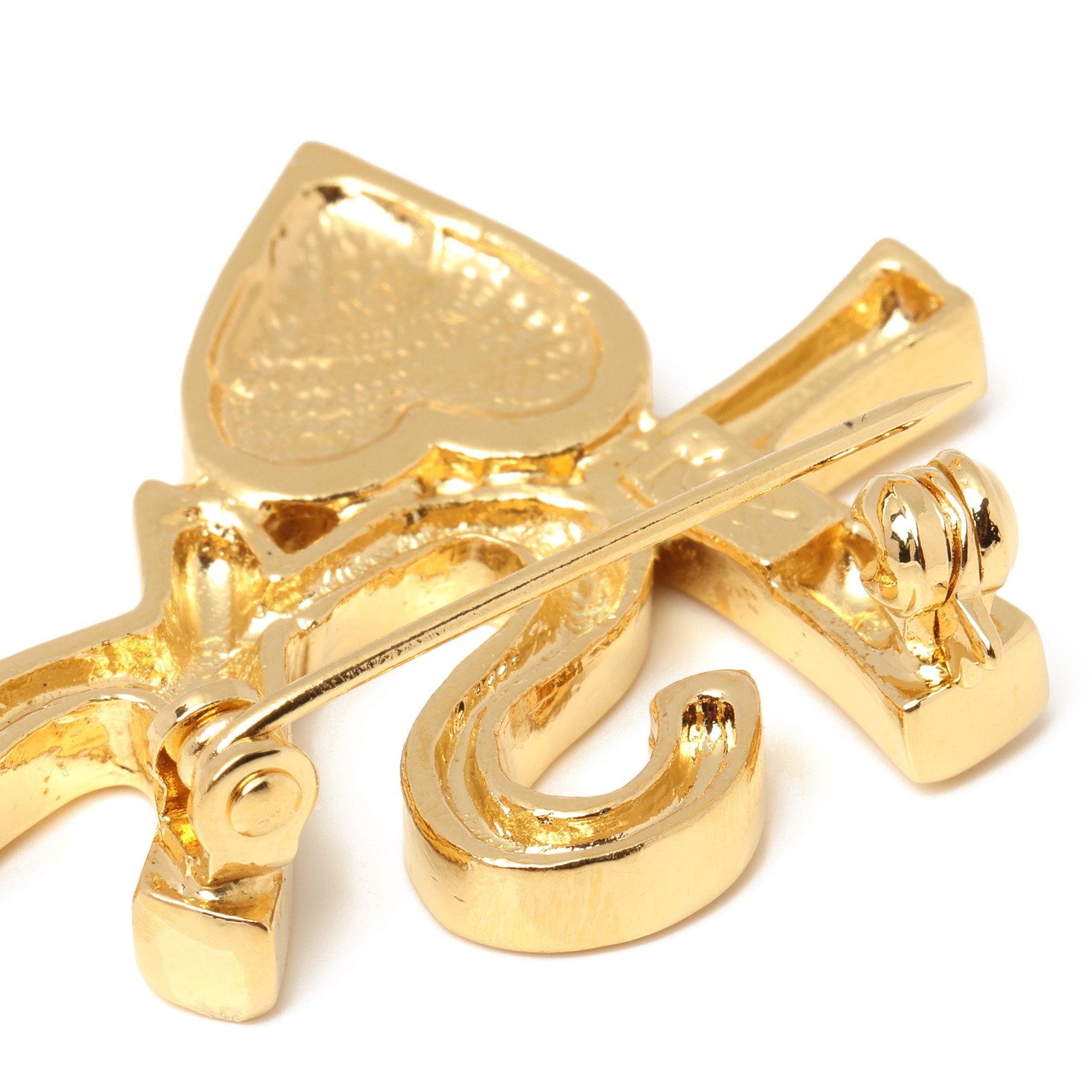 Saint Laurent Love Heart Logo Brooch