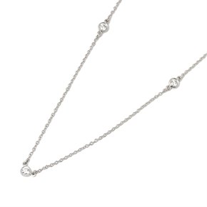 Tiffany & Co. Diamond by the Yard 3 Diamond Platinum Necklace