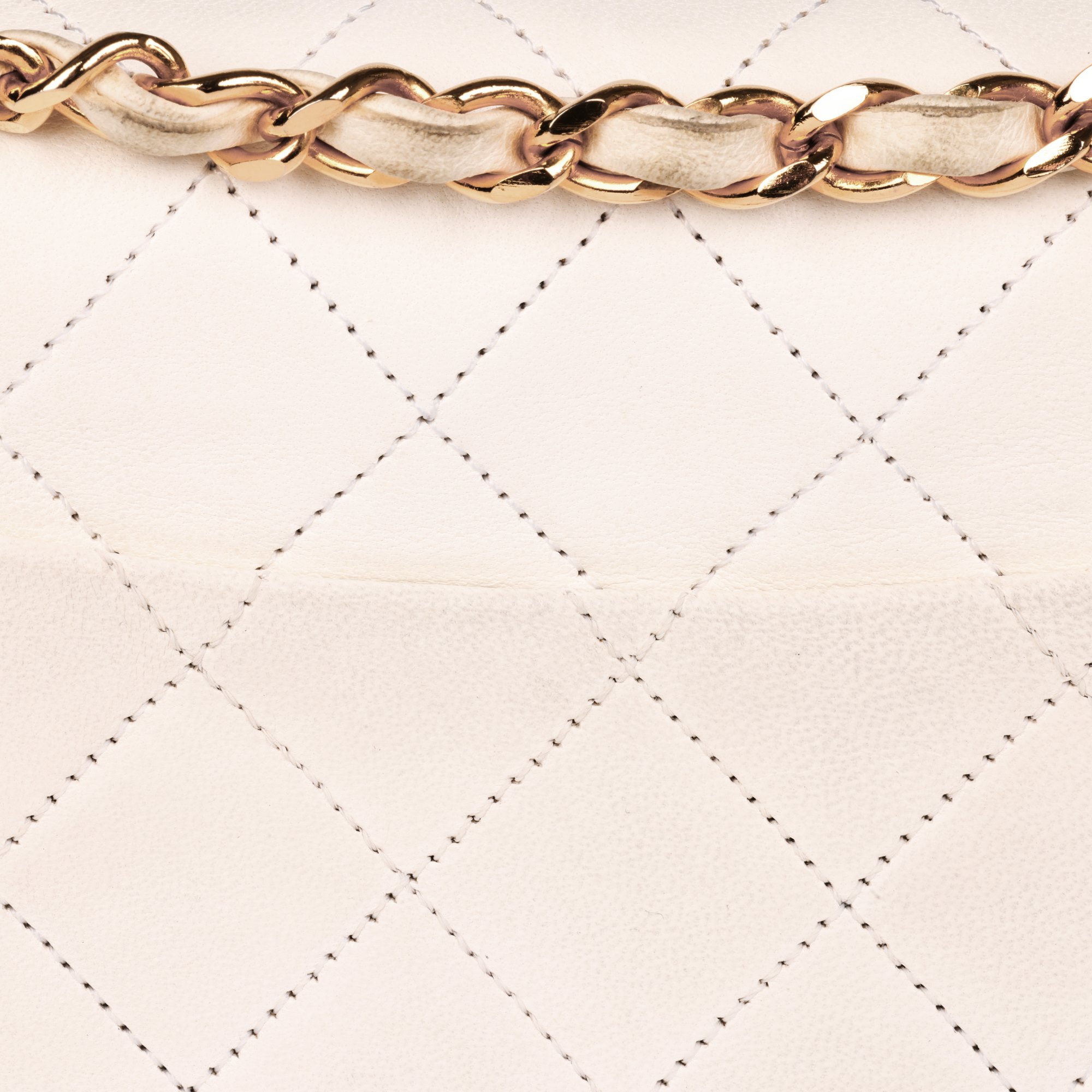 Chanel Ivory Quilted Lambskin Vintage Small Classic Single Full Flap Bag