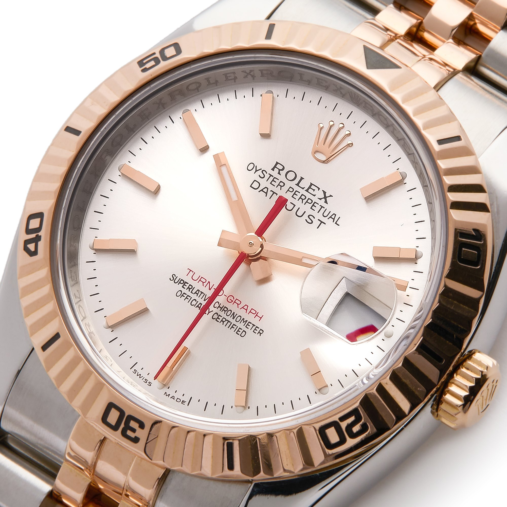 Rolex Datejust Turn-O-Graph Rose Gold & Stainless Steel 116261