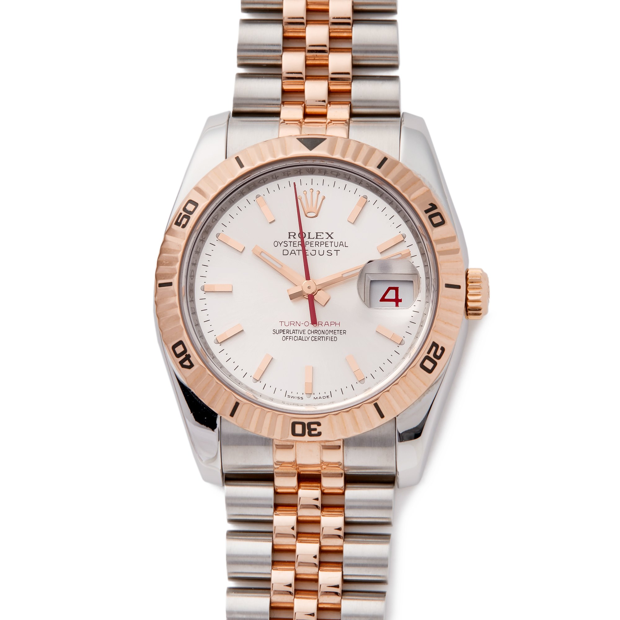 Rolex Datejust Turn-O-Graph Rose Gold & Stainless Steel 116261