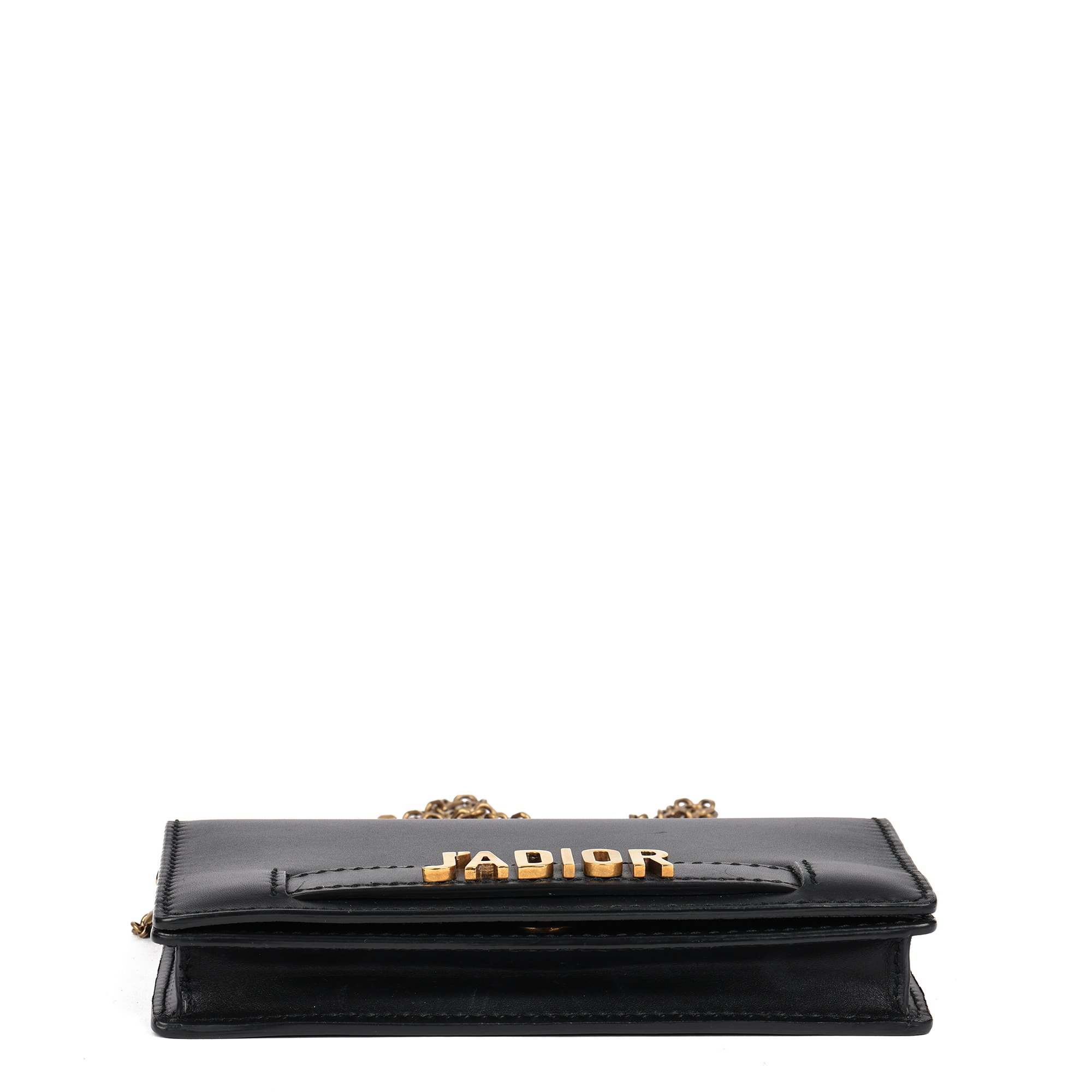 Christian Dior Black Smooth Calfskin Leather J'adior Wallet on Chain