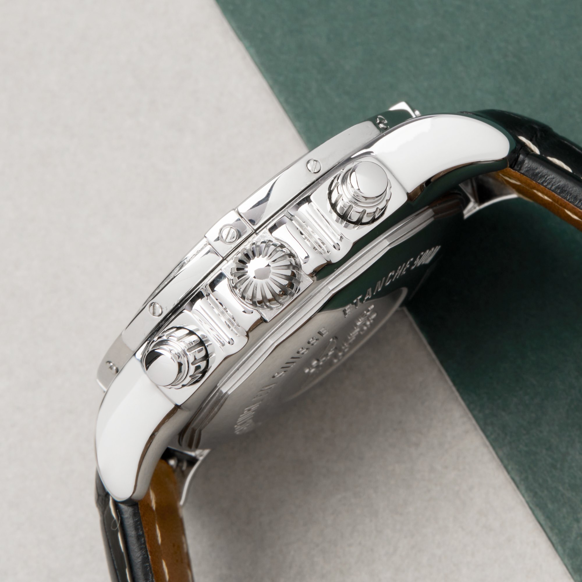 Breitling Chronomat Factory diamond bezel Stainless Steel AB0110