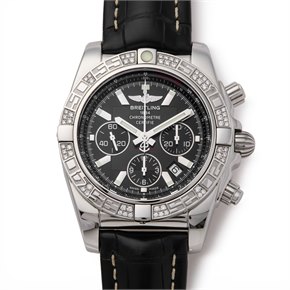 Breitling Chronomat Factory diamond bezel Stainless Steel - AB0110