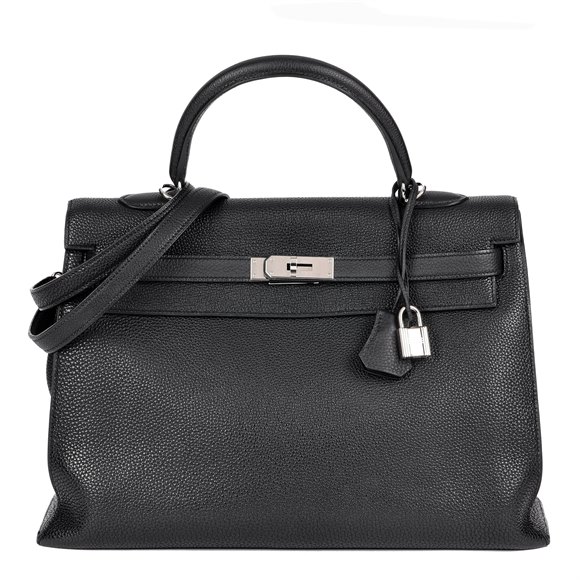 Hermès Black Togo Leather Kelly 35cm Sellier