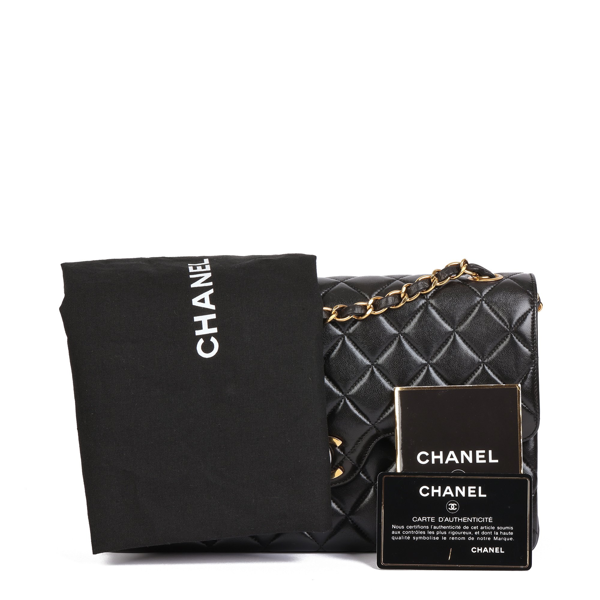 Chanel Black Quilted Lambskin Vintage Medium Paris-Limited Classic Double Flap Bag