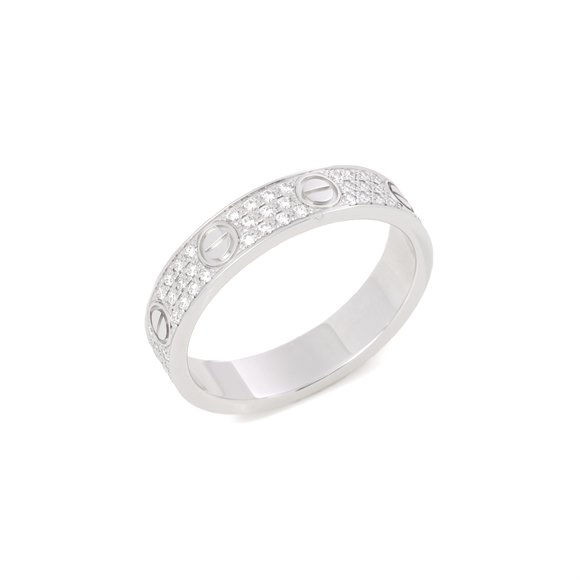 Cartier Love Pave Medium Band Ring