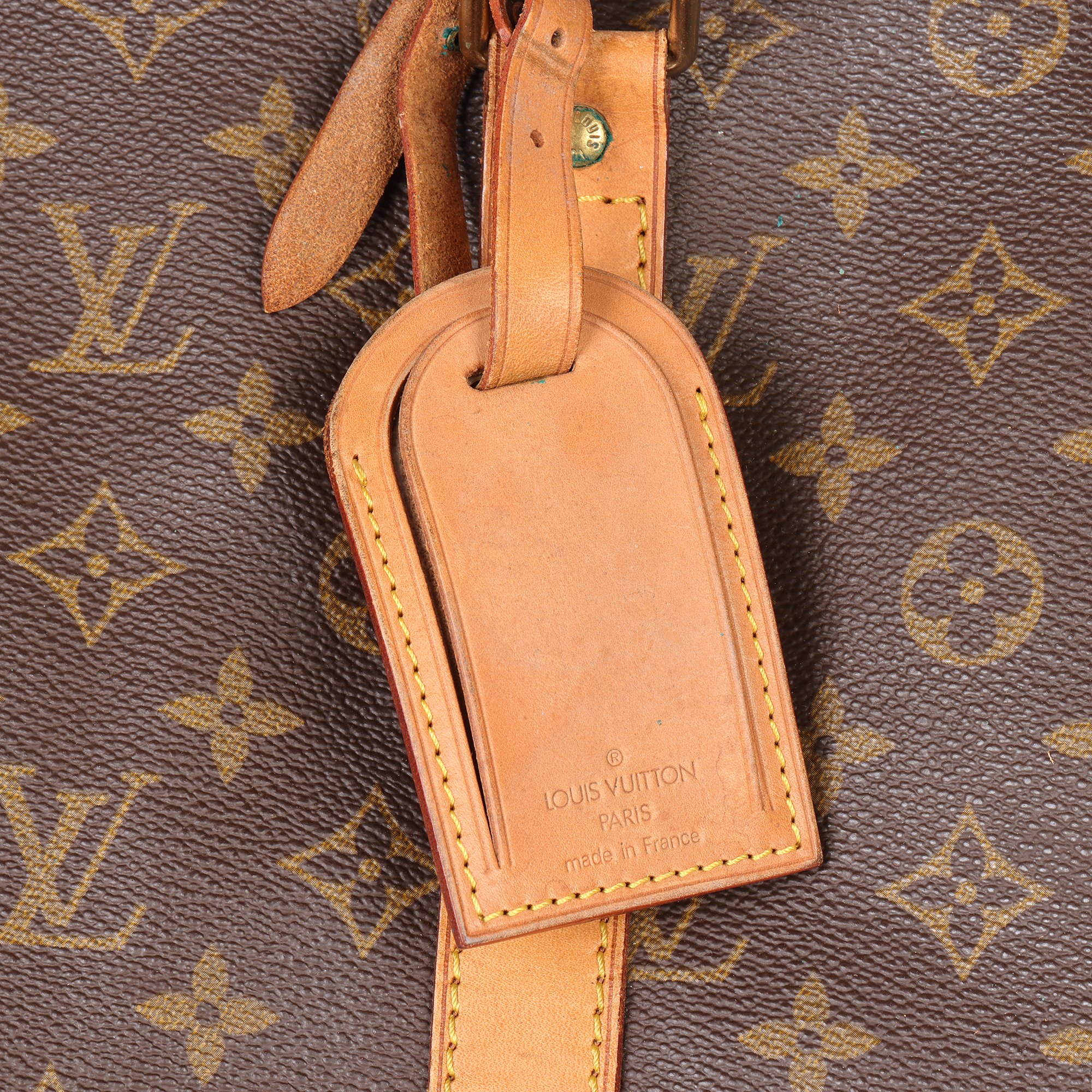 Louis Vuitton Brown Monogram Coated Canvas & Vachetta Leather Vintage Keepall 45