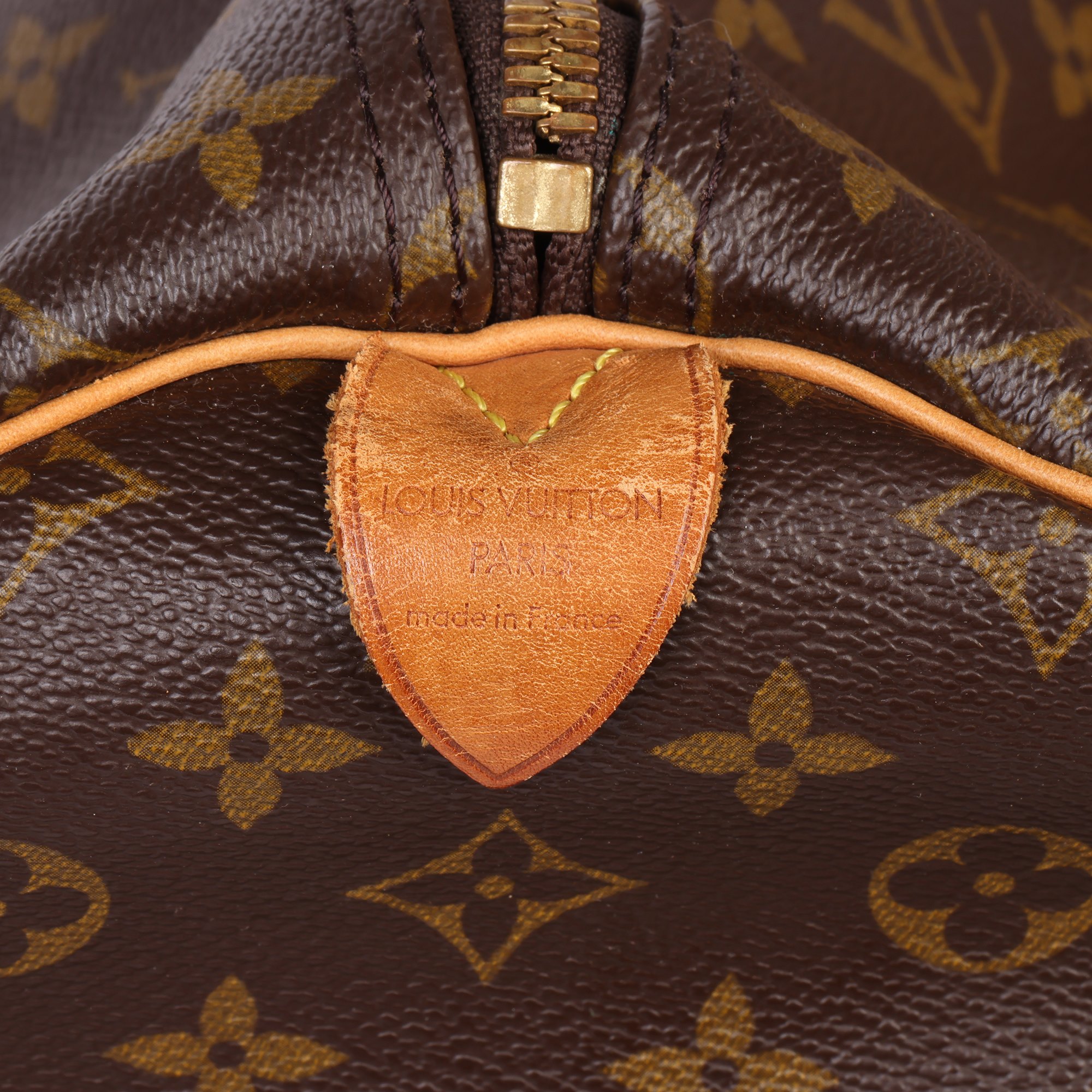 Louis Vuitton Brown Monogram Coated Canvas & Vachetta Leather Vintage Keepall 55