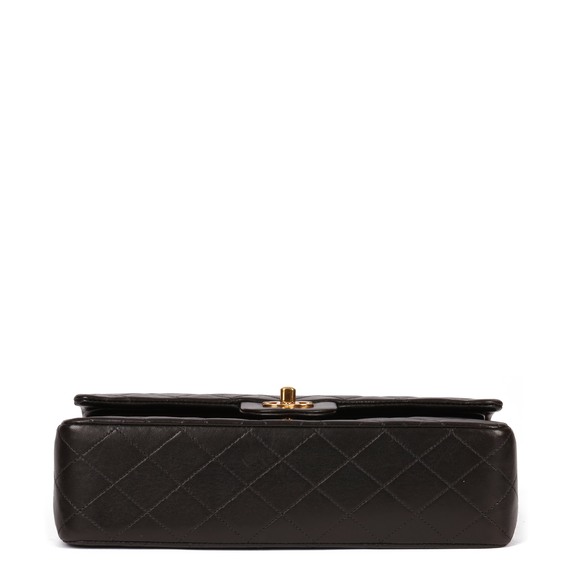 Chanel Black Quilted Lambskin Vintage Medium Classic Double Flap Bag