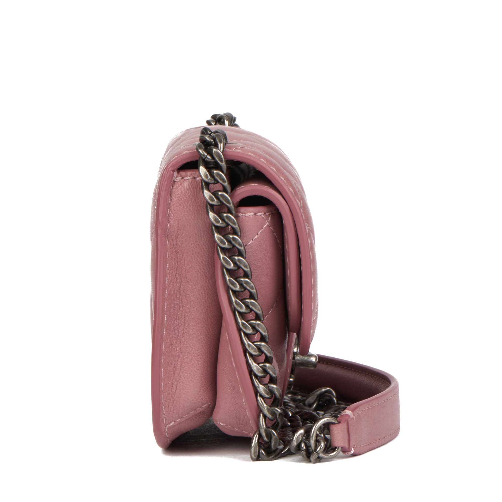 Chanel Mauve Quilted Lambskin Mini Flap Bag