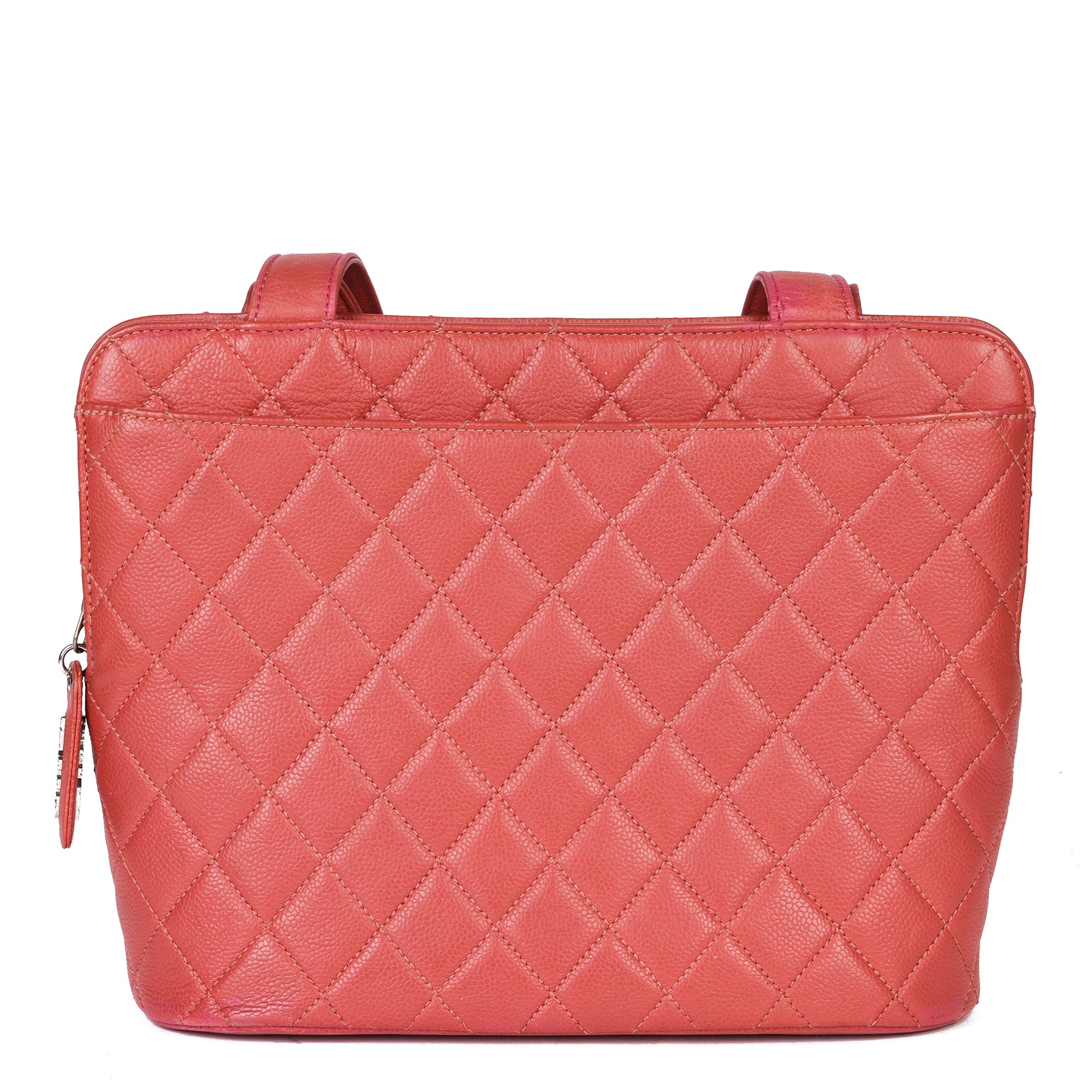 Chanel Pink Quilted Caviar Leather Vintage Timeless Shoulder Bag
