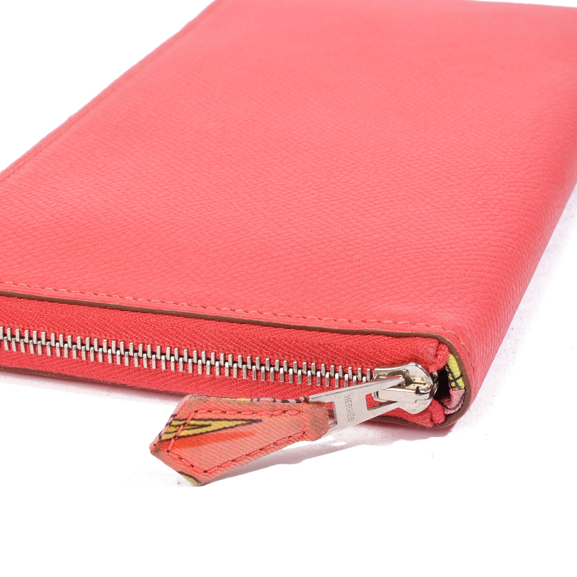 Hermès Rose Jaipur Epsom Leather Silk'In Classique Long Wallet