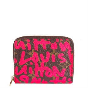 Louis Vuitton Neon Pink Monogram Coated Canvas Stephen Sprouse Compact Wallet