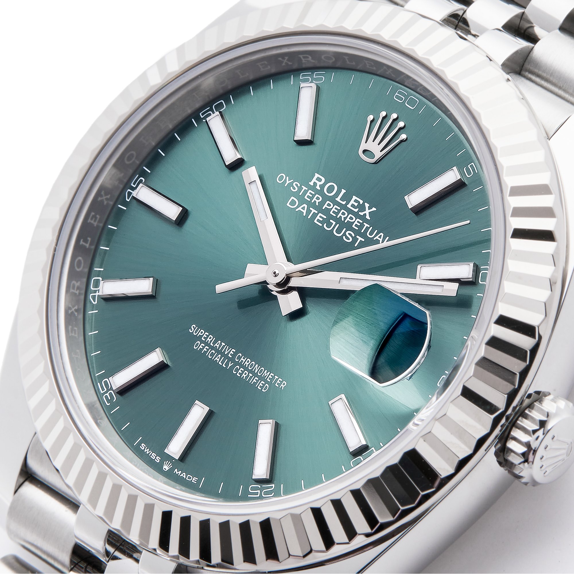 Rolex Datejust 41 Mint Green White Gold & Stainless Steel 126334
