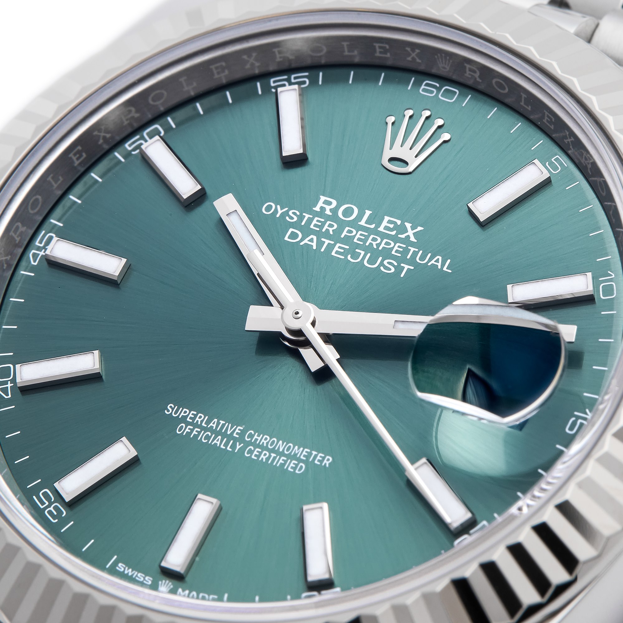 Rolex Datejust 41 Mint Green White Gold & Stainless Steel 126334