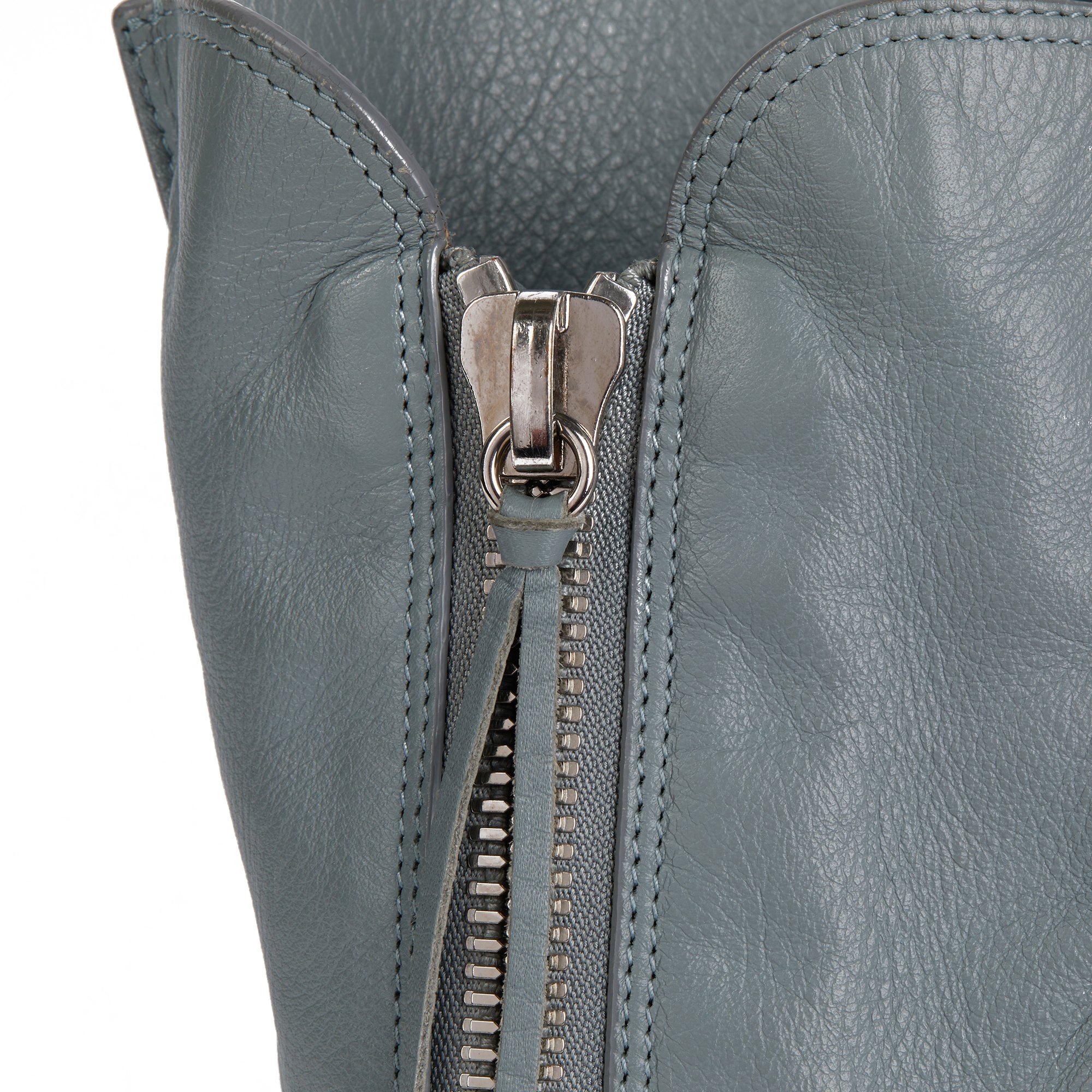 Balenciaga Gris Glace Lambskin Zip Around Papier A4 Tote