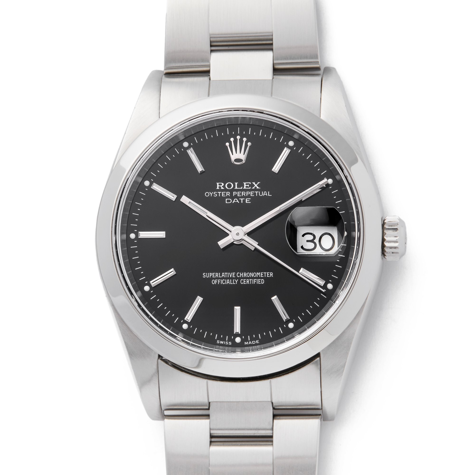 Rolex Oyster Perpetual Date 34 Stainless Steel 15200
