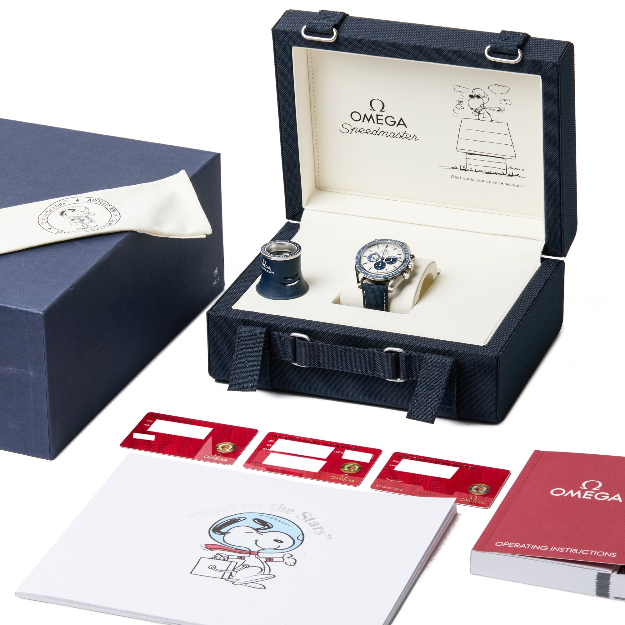 Omega Speedmaster Silver Snoopy Award Anniversary Series Roestvrij Staal 310.32.42.50.02.001