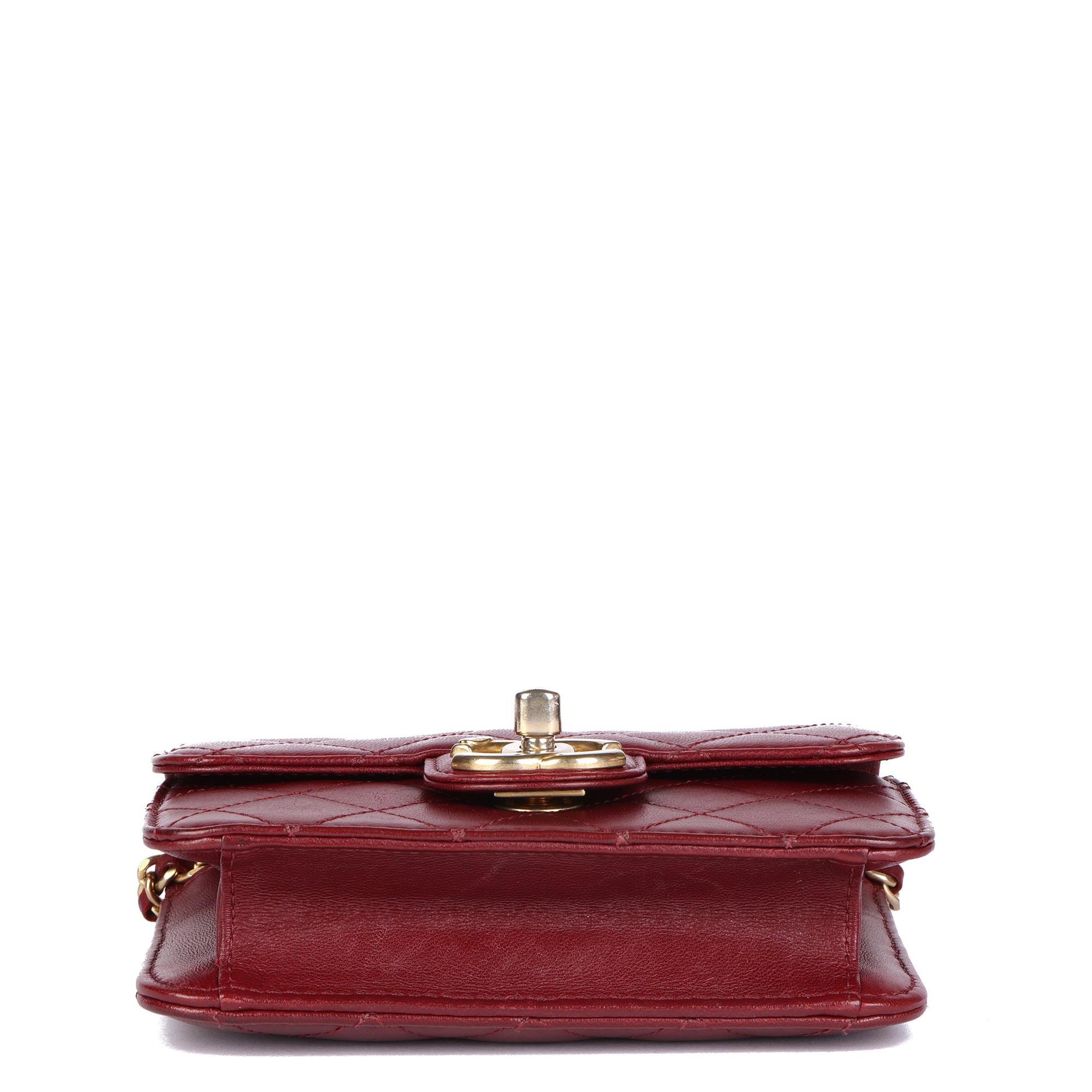 Chanel Burgundy Quilted Lambskin Mini Flap Bag