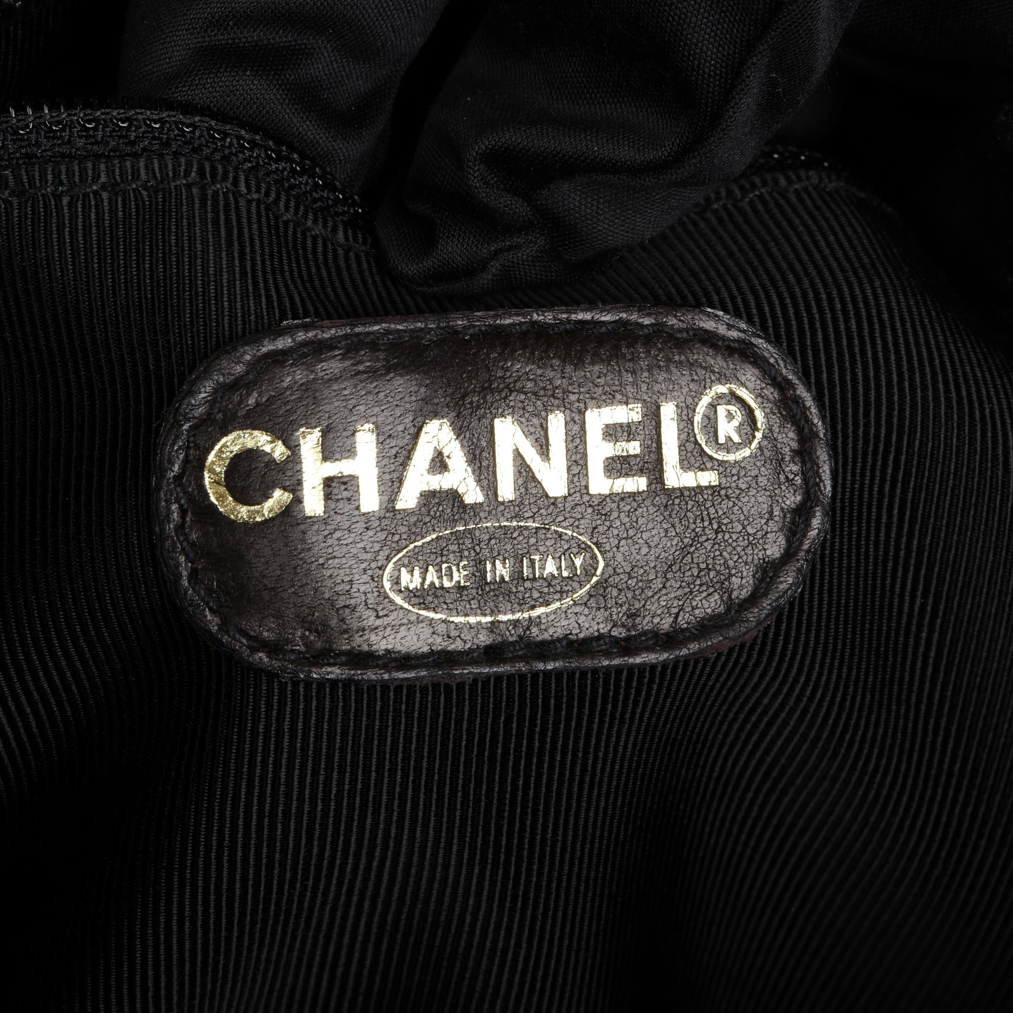 Chanel Black Caviar Leather Vintage Classic Shoulder Bag