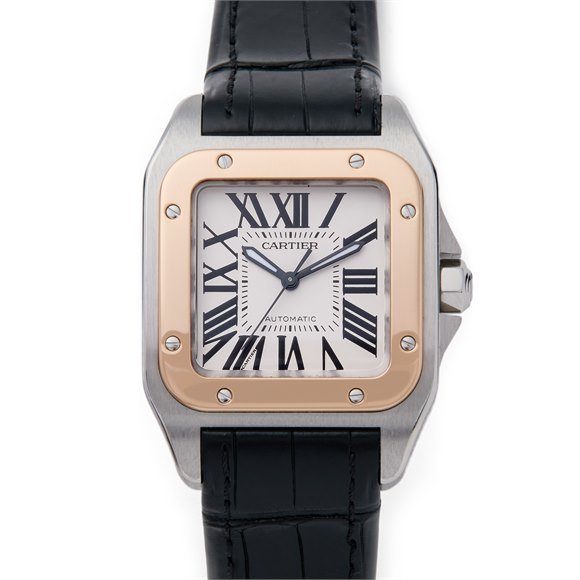 Cartier Santos Mid Size Yellow Gold & Stainless Steel - W20107X7 or 2878