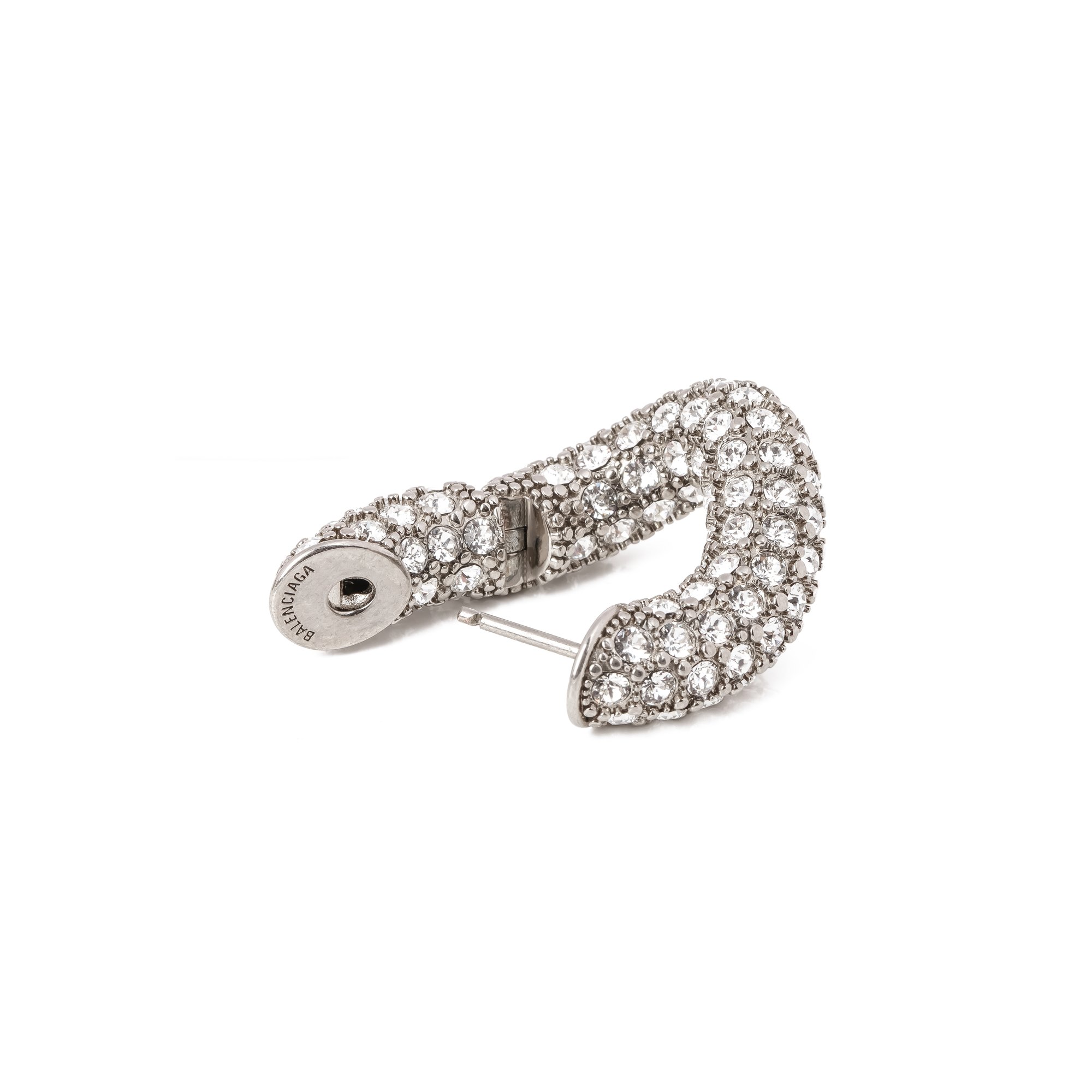 Balenciaga Rhinestone Loop Earrings