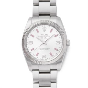 Rolex Air King Pink Batons Stainless Steel - 114234