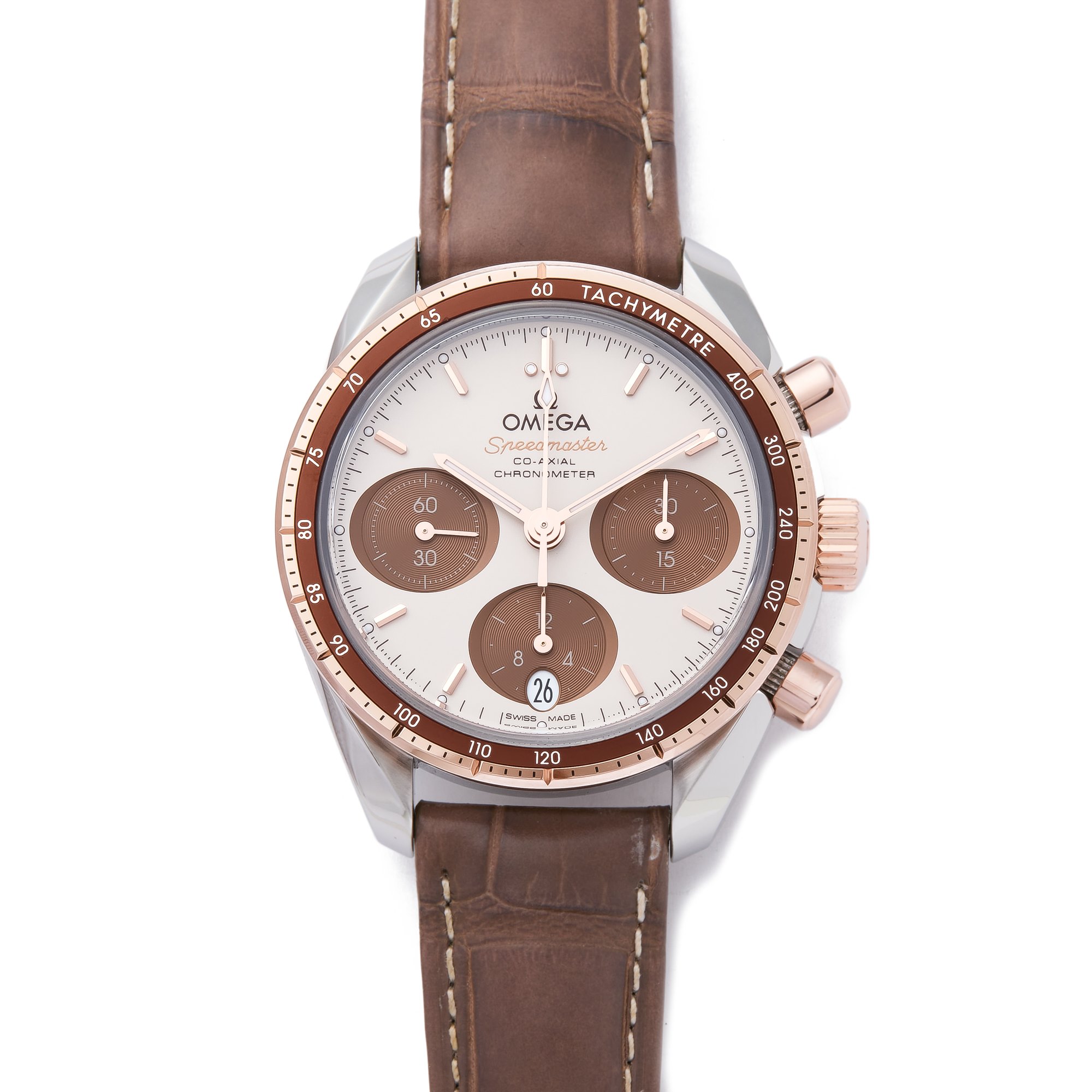 Omega Speedmaster “cappuccino” dial Rose Gold & Stainless Steel 324.23.38.50.02.002