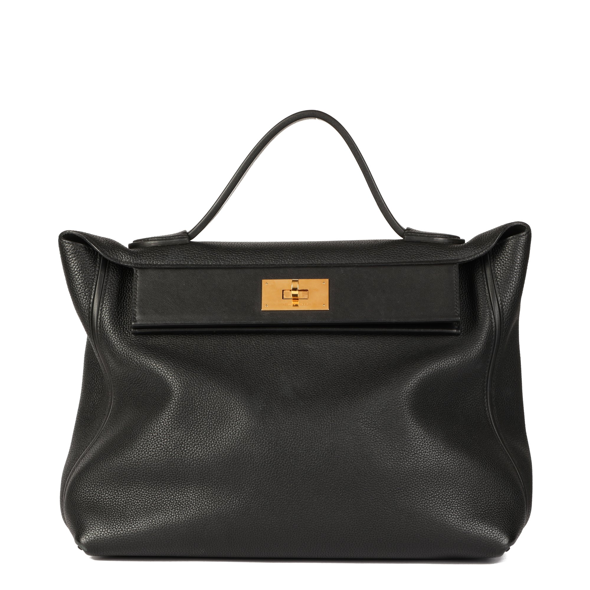 Hermès Black Togo Leather & Swift Leather 24/24 35cm