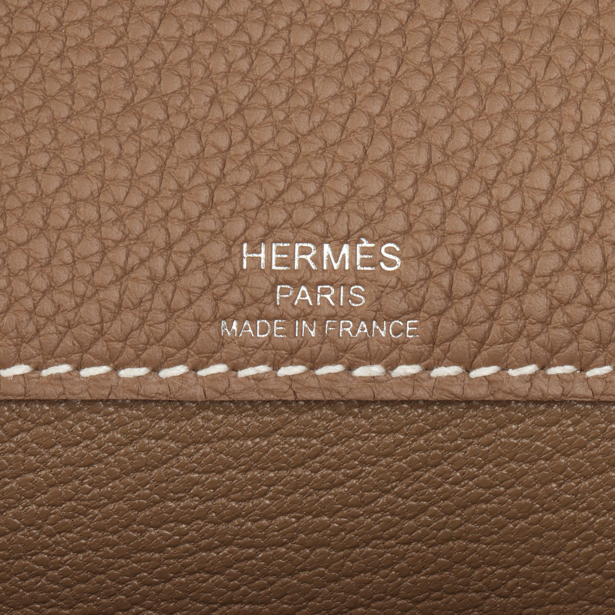 Hermès Étoupe Togo Leather Kelly Depeches 25cm Pochette