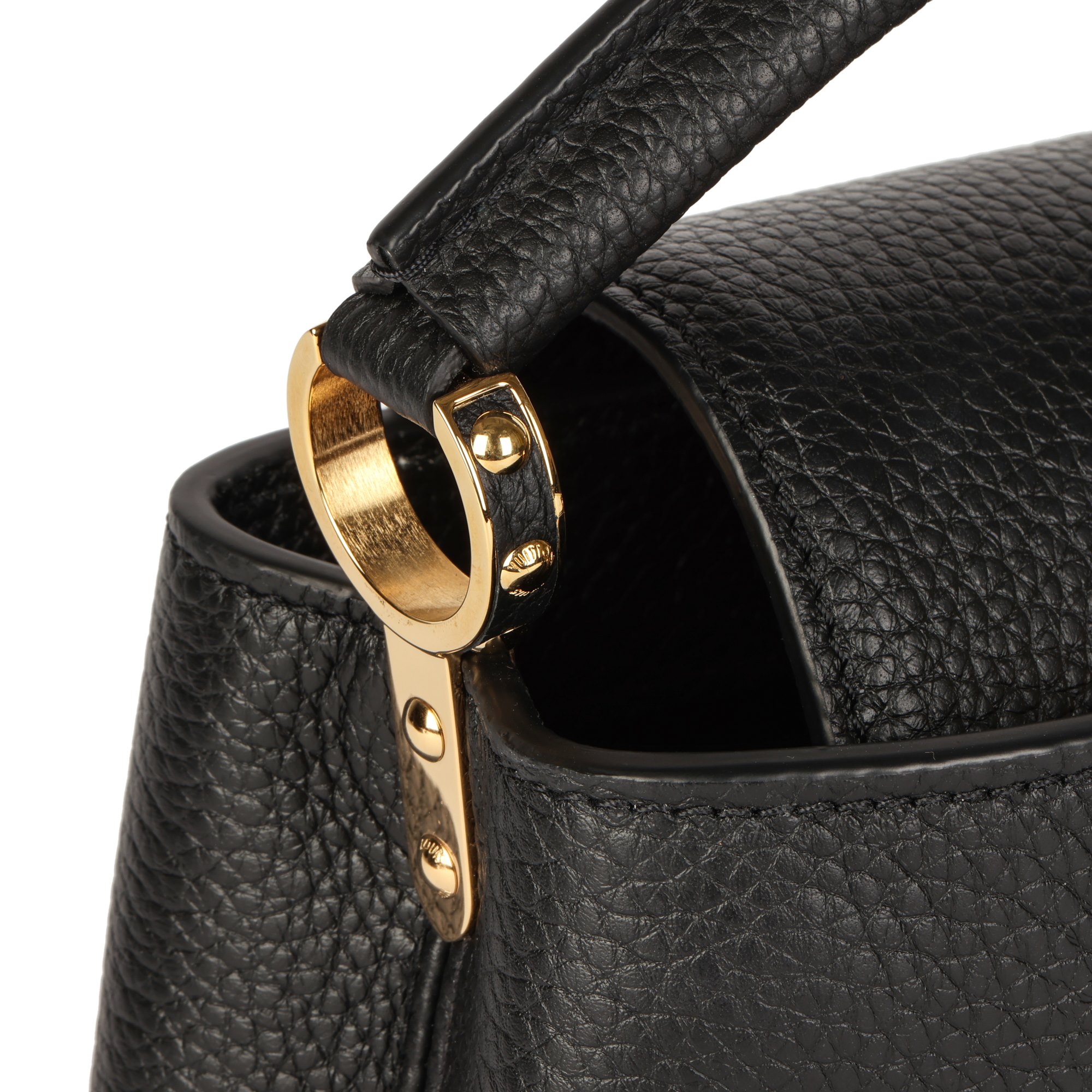 Louis Vuitton Black Taurillon Leather Mini Capucines