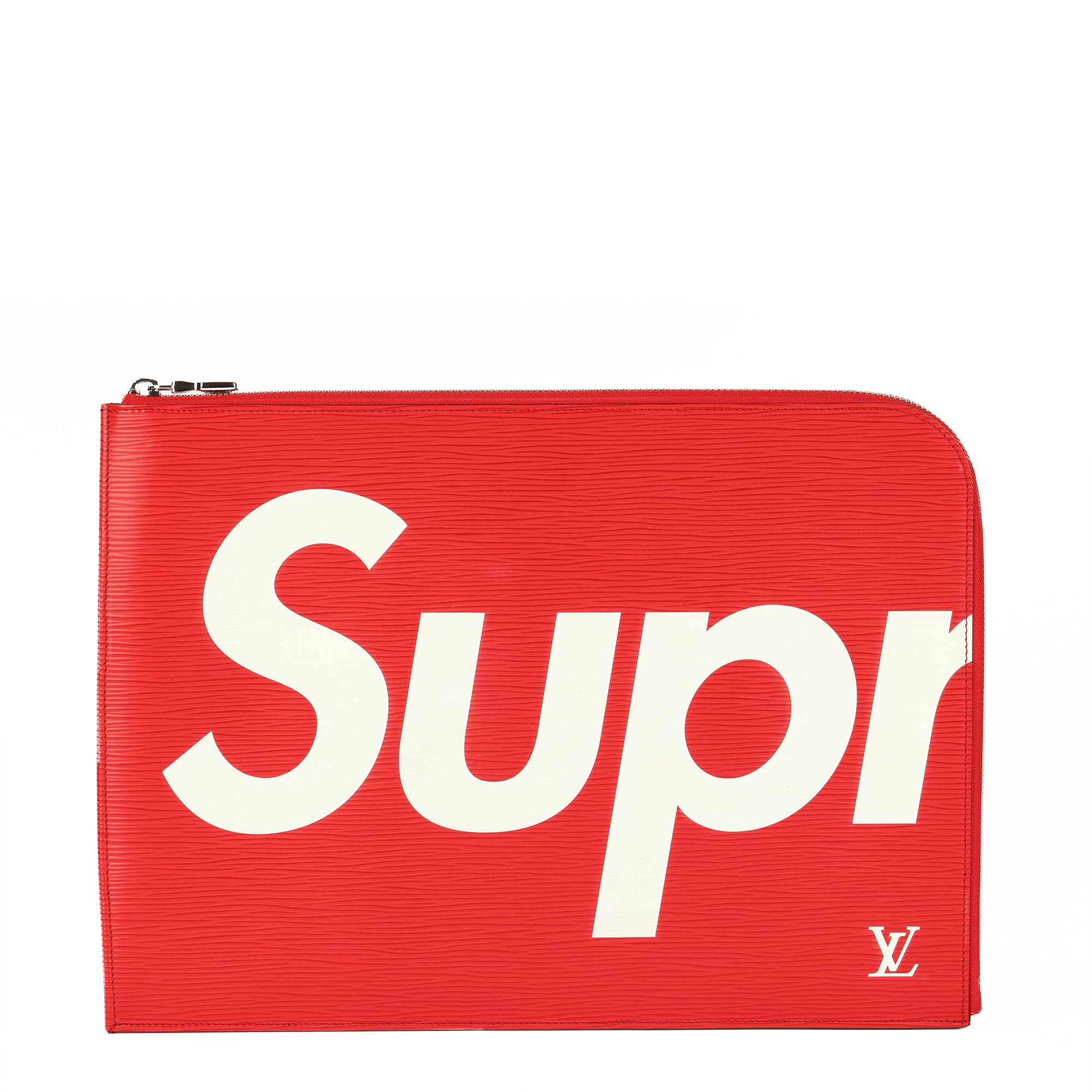 Louis Vuitton x Supreme Red & White Epi Leather Pochette Jour GM