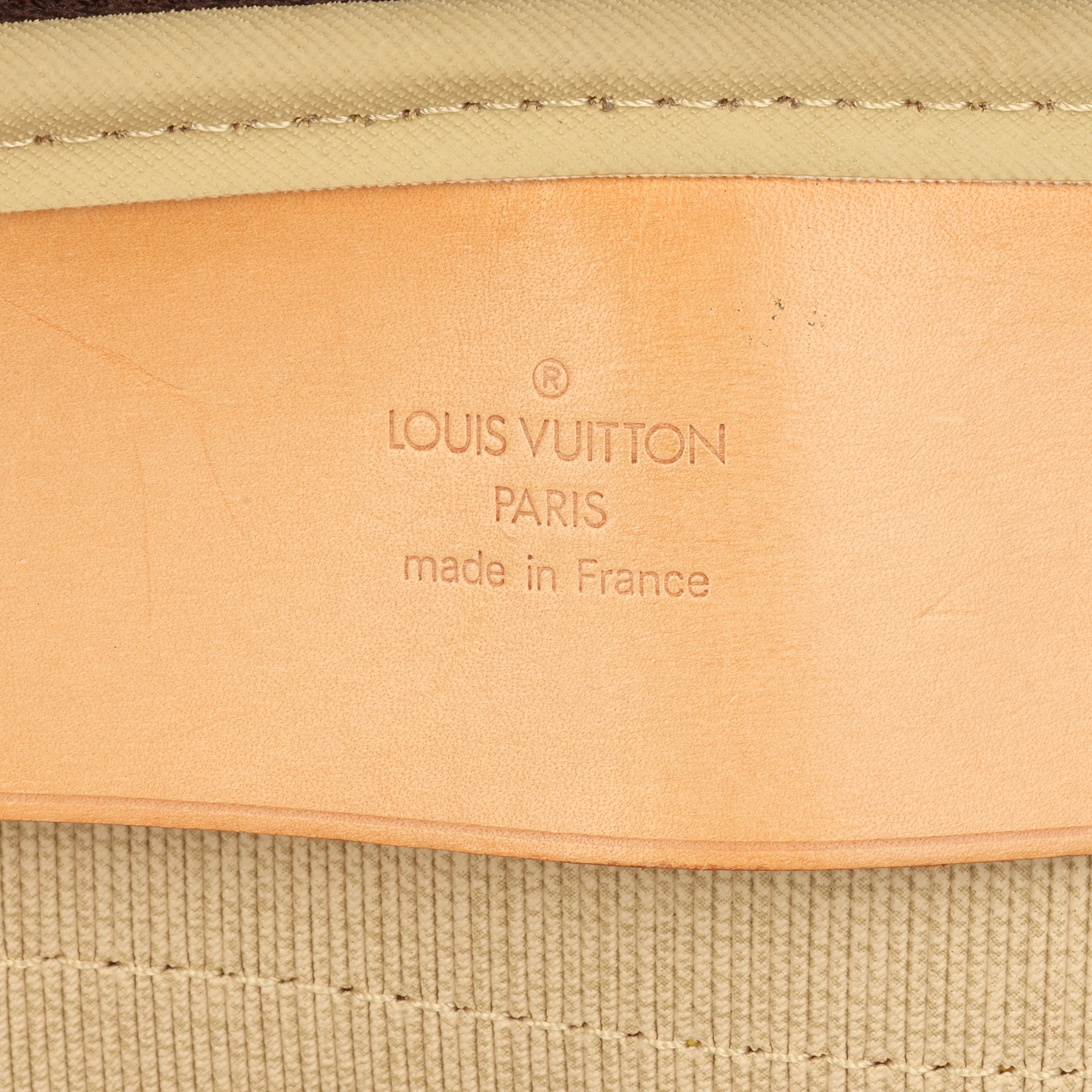 Louis Vuitton Brown Monogram Coated Canvas & Vachetta Leather Vintage Alize 55