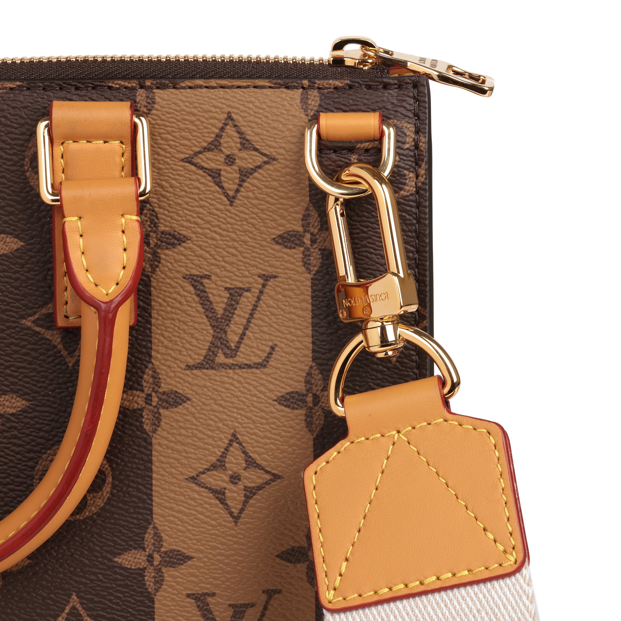 Louis Vuitton x Nigo Brown Stripe Reverso Monogram Coated Canvas Sac Plat Cross